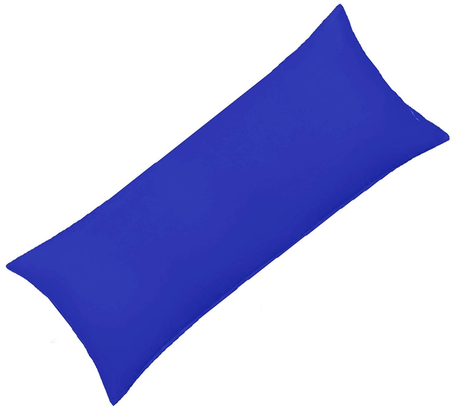 Premium 1-Piece Body Pillow Cover - 100% Egyptian Cotton 500 Thread Count, Solid Royal Blue - Perfect for Adults, Pregnancy Support & Home Decor
