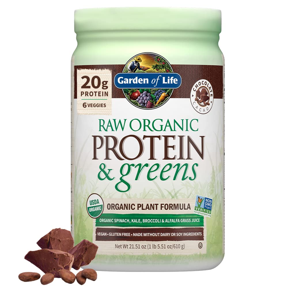 Garden of Life Organic Chocolate Vegan Meal Replacement Shake & Protein Powder - 2.4 LB, 20 Servings, Dairy-Free, Plant-Based Nutrition for Weight Management & Post-Workout Recovery | Perfect for Smoothies, Breakfast, and Healthy Snacks