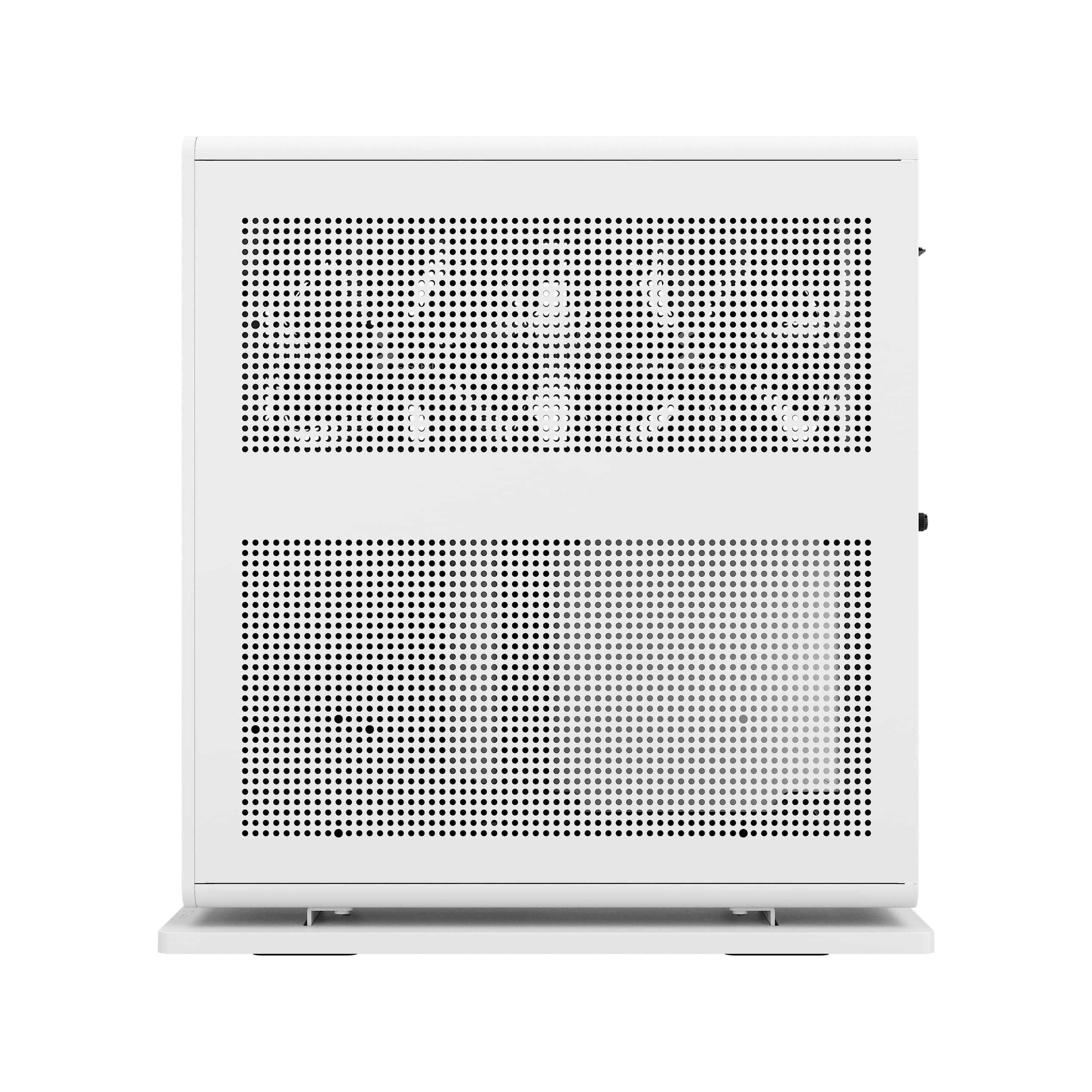 Fractal Design Ridge White ITX PC Case - PCIe 4.0 Riser Card & 2x140mm PWM Fans Included - USB Type-C - Compact Gaming Computer Case for Home Theater & Workstation Setup