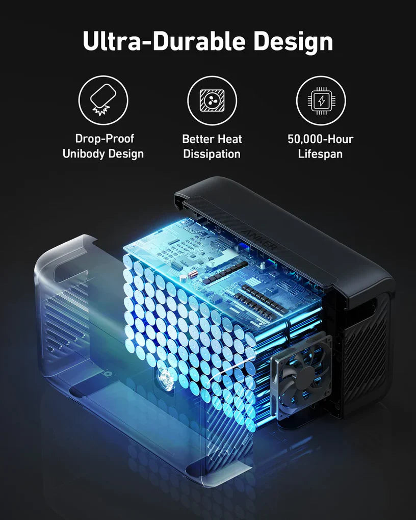 Anker SOLIX BP2600 2560Wh Portable Power Station - Solar Generator for Home Backup, Camping & Outdoor Adventures