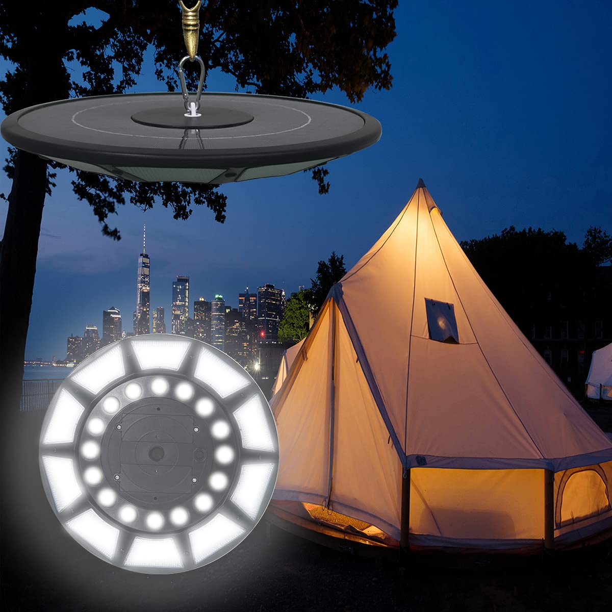 Solar Flag Pole Light Outdoor - 266 LED Super Bright 4200lm Dusk to Dawn Flagpole Light for 15-25 Ft In-Ground Flag Poles (Black) - Perfect for Patriotic Displays, Garden Decor & Nighttime Flag Illumination