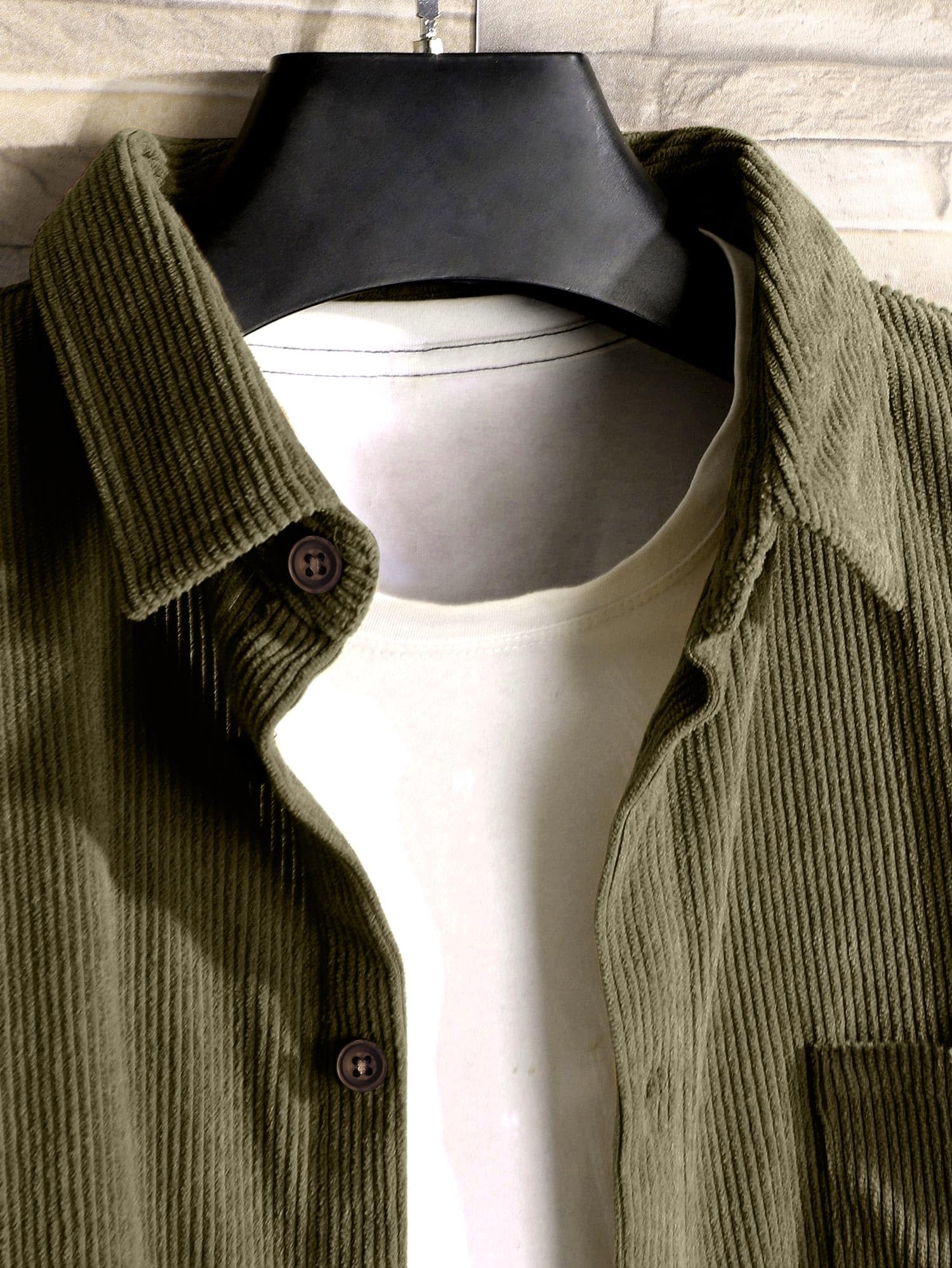 Men's Corduroy Shirt Jacket - Button Down Long Sleeve Work Shirt with Pocket | Casual & Workwear for Fall & Winter Outfits