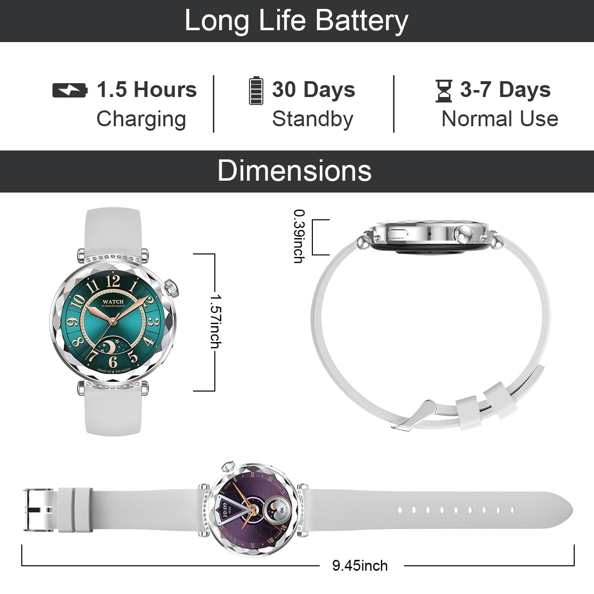 Smart Watch for Women with Fitness Tracker - 1.19