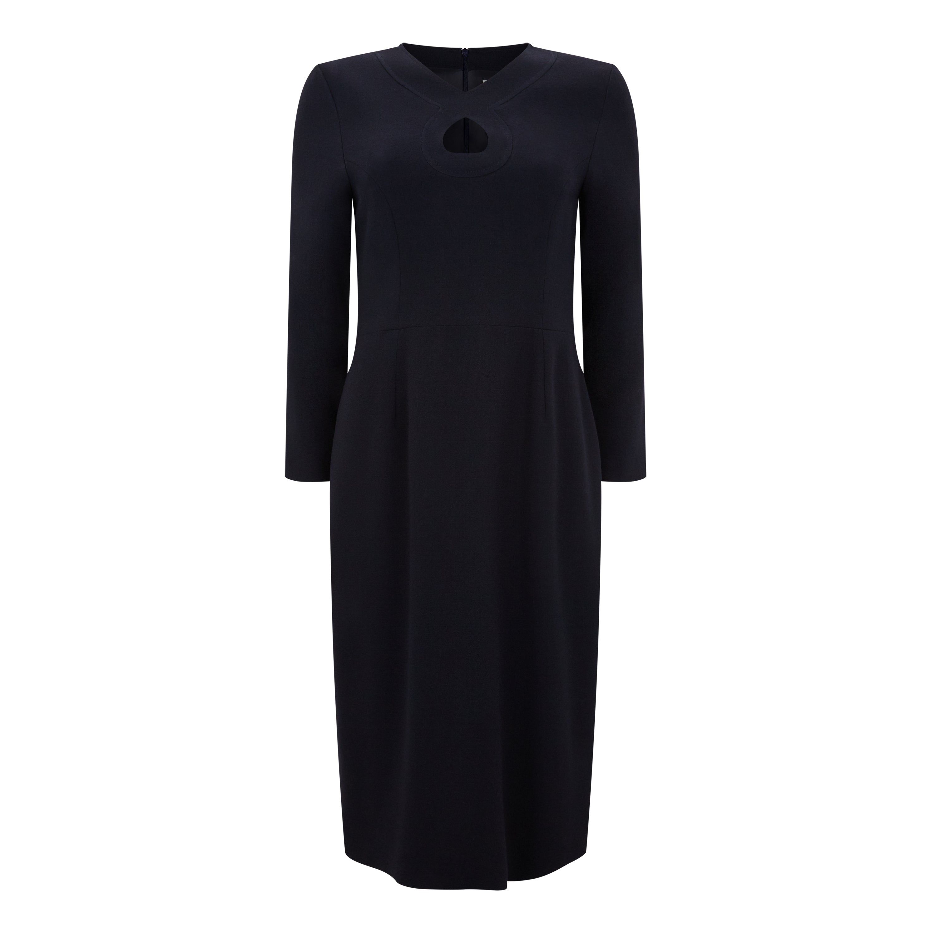 Elegant Violet Wool Crepe Pencil Dress for Women - Office Work & Cocktail Party Outfit - Slim Fit Formal Dress for Business & Evening Events
