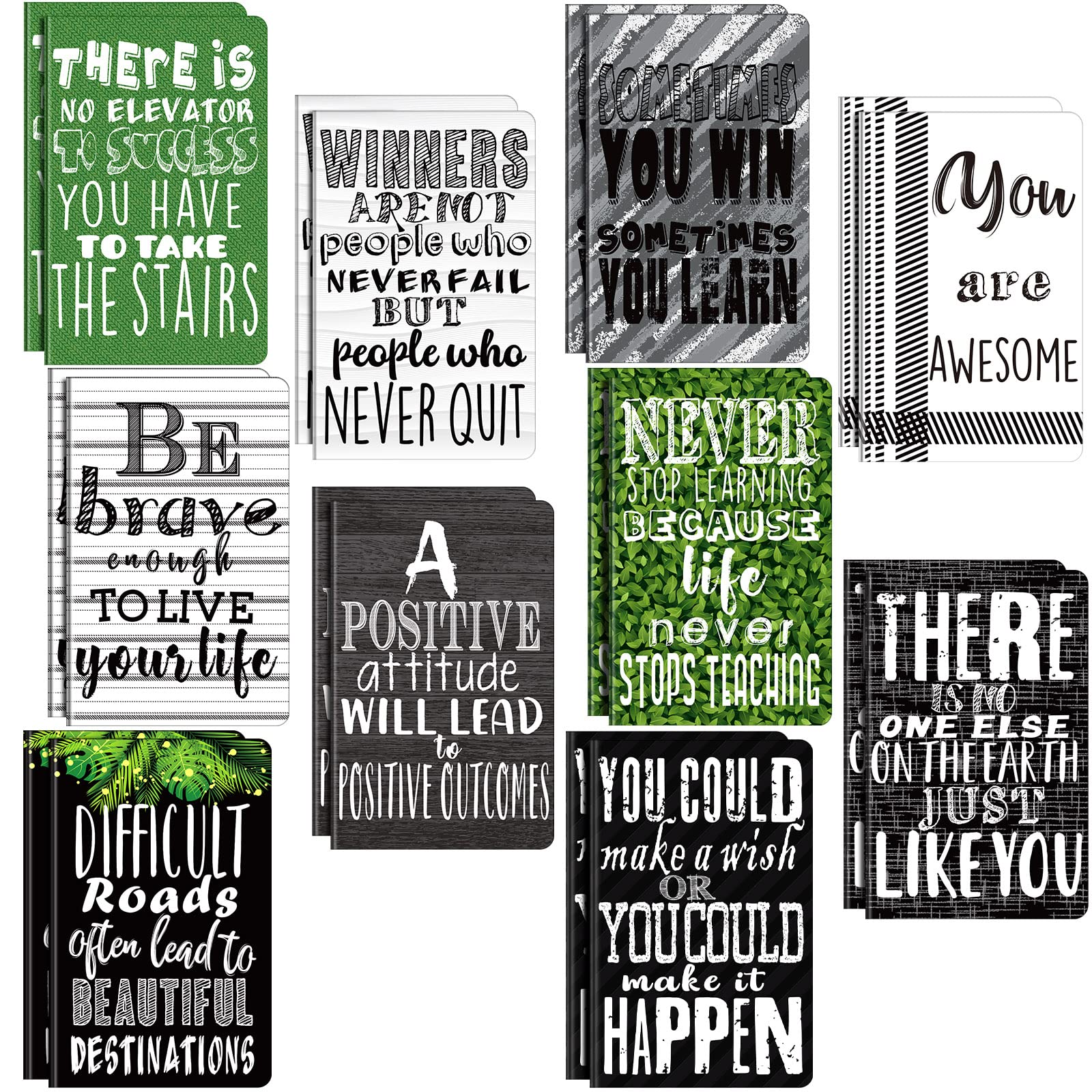 Inspirational Mini Motivational Journal Notebook - Bulk Small Pocket Notepads for Office, Home & Church - Christian Gift Supplies (10 Styles, 20 Pieces) - Perfect for Daily Encouragement, Bible Study Notes & Thoughtful Gifts