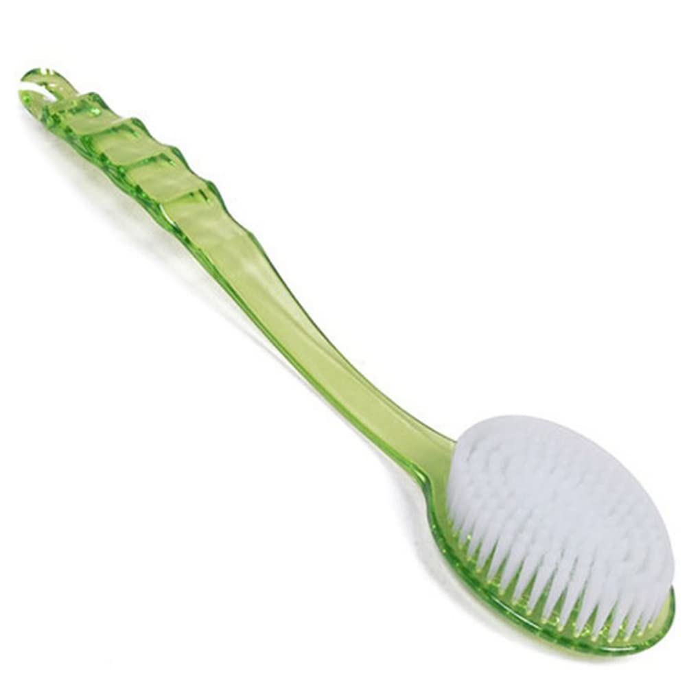 LEIGE Long Handle Back Scrubber for Shower - Exfoliating Bath Brush with Soft Bristles for Smooth Skin - PET & PS Plastic Body Cleaning Tool (Color: 01) - Perfect for Hard-to-Reach Areas & Spa-Like Exfoliation at Home