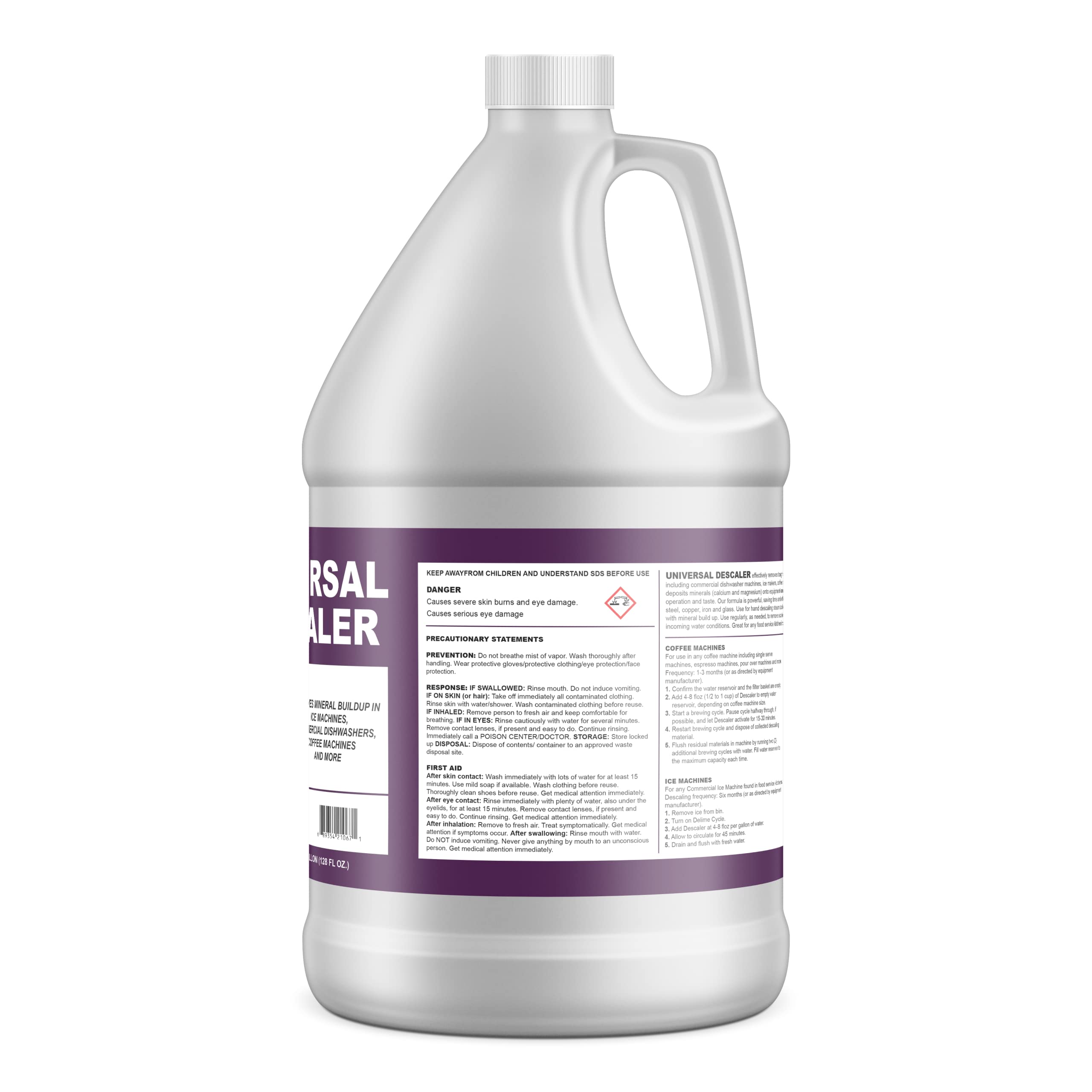 Commercial Grade Universal Descaler - 4 Gallon Delimer for Dishwashers, Ice Machines & Coffee Makers | Heavy-Duty Lime & Calcium Remover for Restaurant, Hotel & Home Appliances