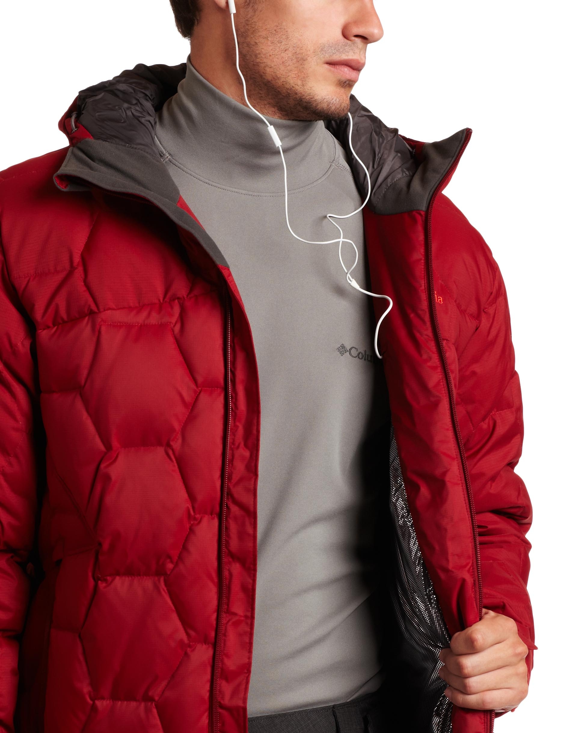 Columbia Men's Hexaholic Down Jacket - Lightweight Water-Resistant Winter Coat for Hiking & Outdoor Activities