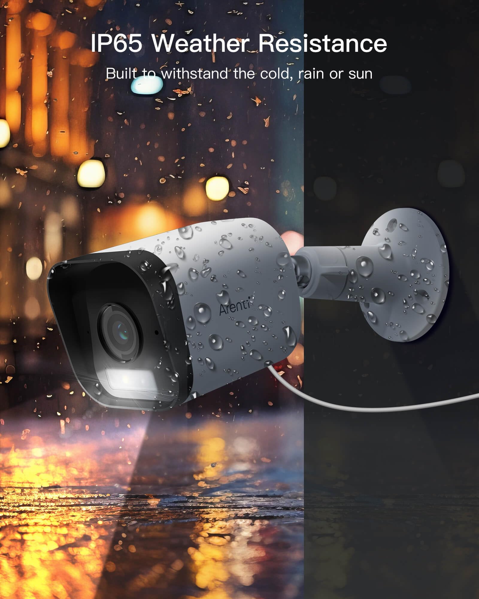 Arenti 4MP Outdoor Security Camera with Color Night Vision - WiFi Wired Surveillance Camera with Spotlight, Siren Alarm, Alert Zone & Two-Way Audio - Compatible with Alexa & Google Assistant (2.4GHz Only) - Ideal for Home Security, Backyard Monitoring & Business Protection (2-Pack)