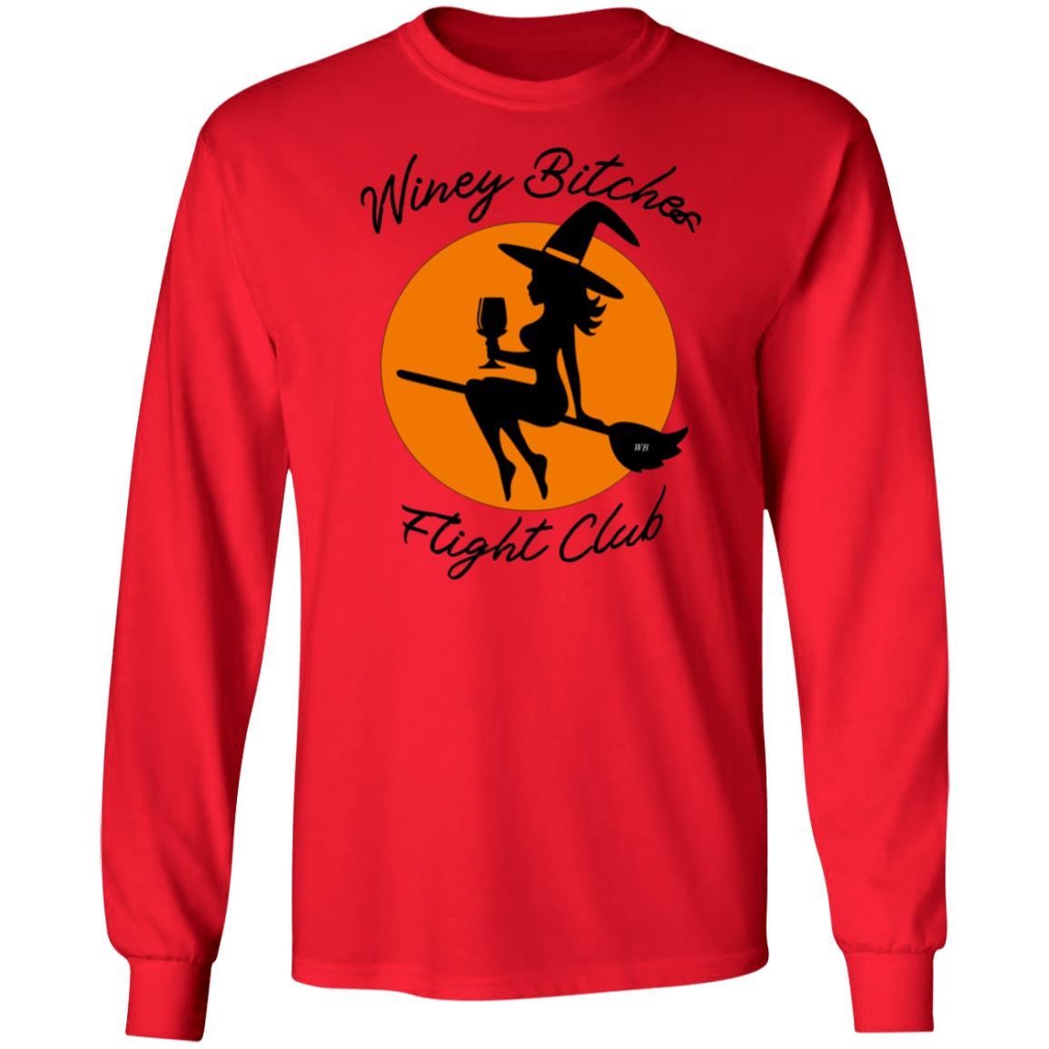 WineyBitches.Co Ultra Soft Cotton T-Shirt for Women | Wine Lovers Flight Club Tee | Perfect for Wine Tasting, Girls Night Out & Casual Wear