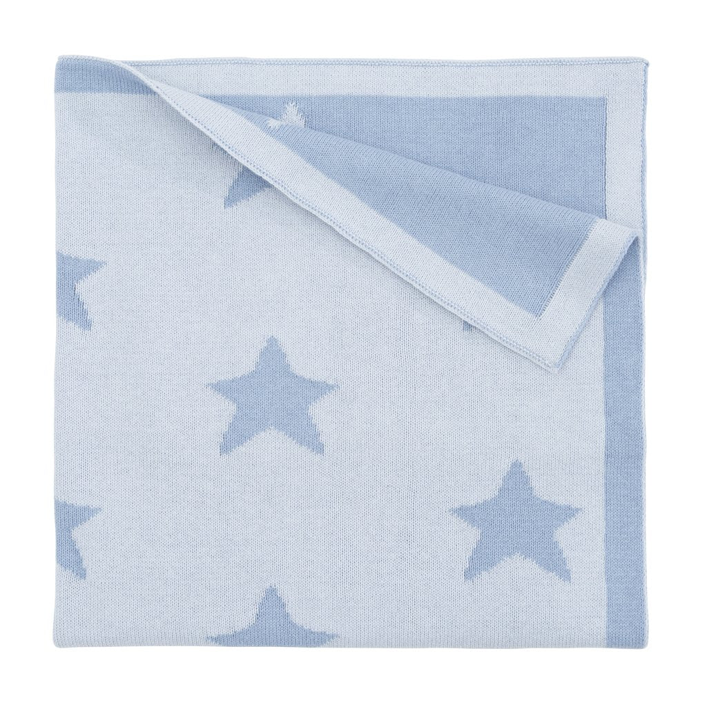 Reversible Blue Star Fleece Blanket - Soft Cozy Throw for Bed, Couch & Travel - Perfect for Home Decor, Gifts & Outdoor Adventures