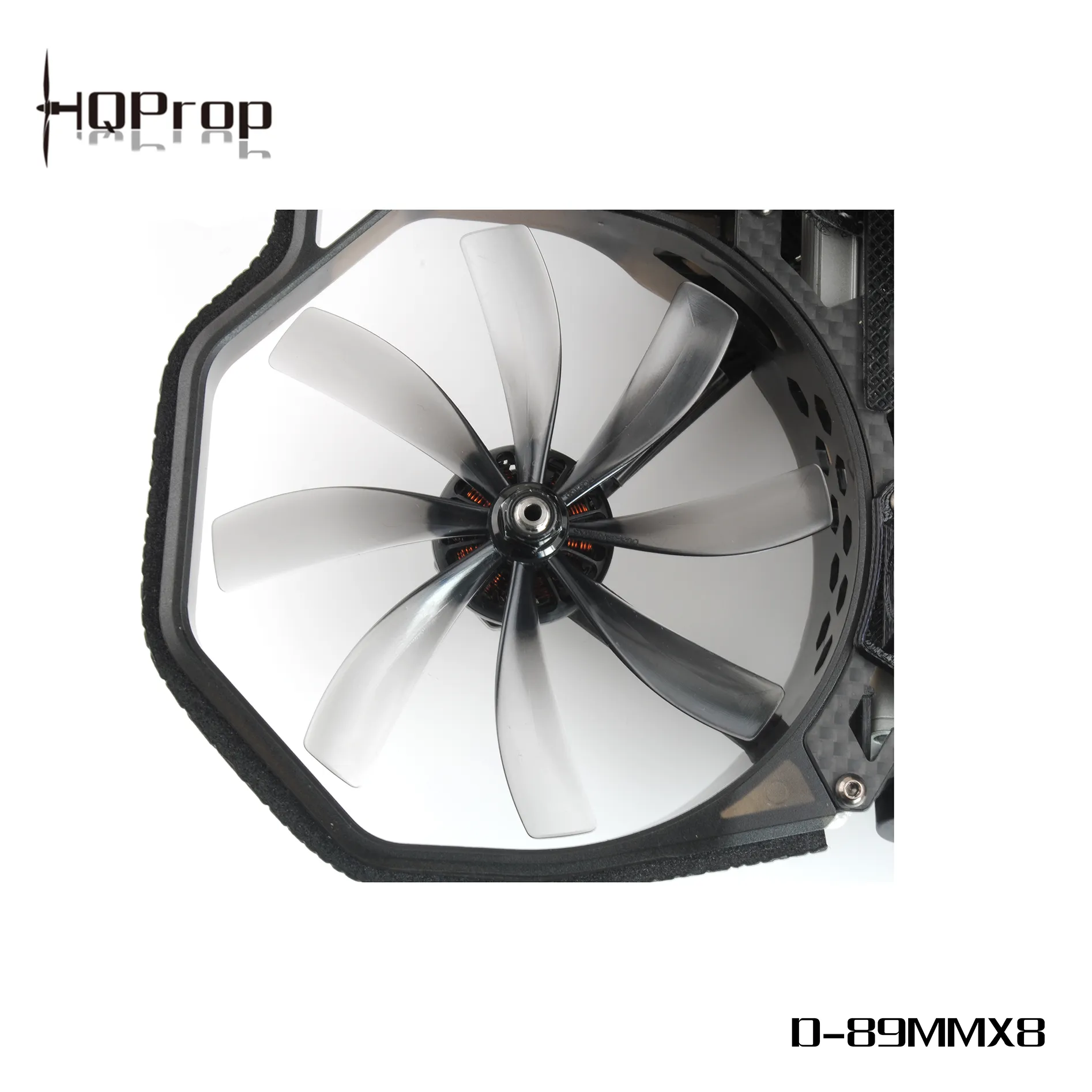 HQProp Duct 89mm x 8 Cinewhoop Propellers - Grey Polycarbonate (4CW+4CCW) - 8 Pack - Durable FPV Drone Props for Smooth Cinewhoop Filming & Freestyle Flying