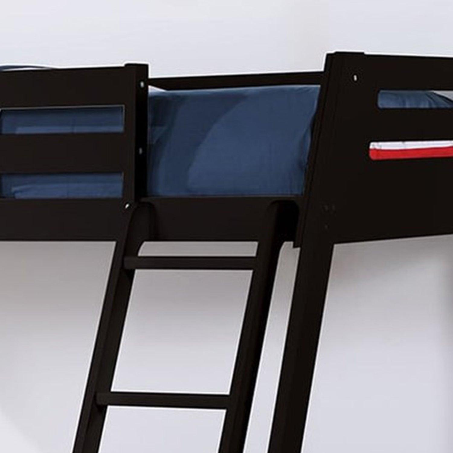 Solid Wood Twin/Full Bunk Bed with Reversible Angled Ladder & Underbed Drawers - Sturdy Kids Bunk Bed for Small Spaces, Bedroom & Guest Room - Perfect for Siblings, Sleepovers & Space Saving