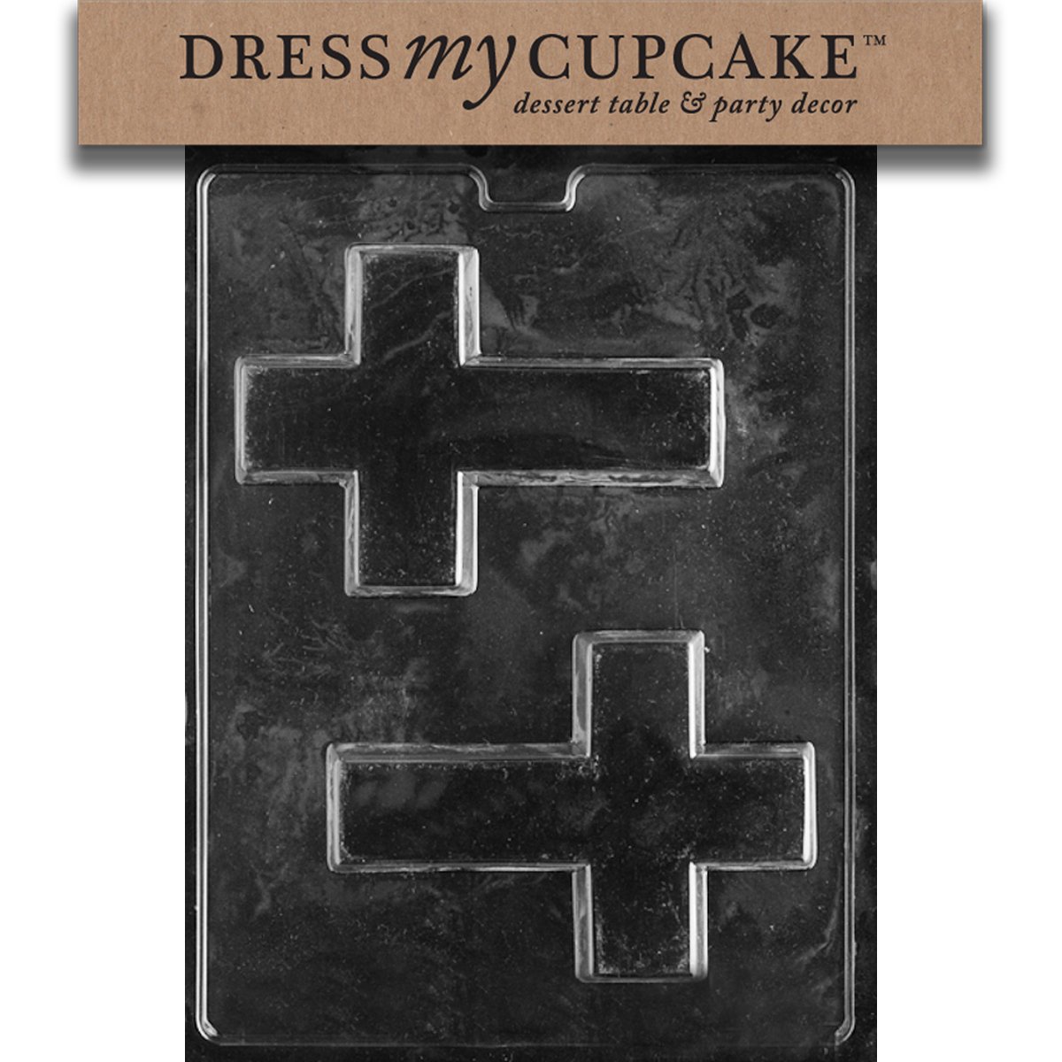 Dress My Cupcake Chocolate Candy Mold - Cross-Shaped Silicone Baking Mold for DIY Cupcake Decorations, Cake Toppers & Party Treats | Perfect for Birthday Parties, Baby Showers & Holiday Baking