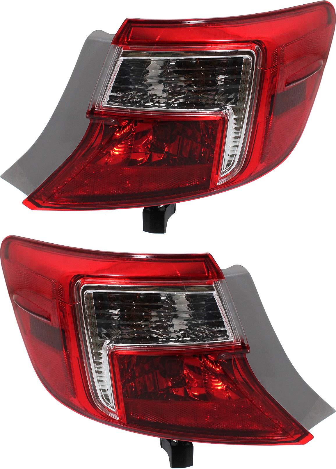 Garage-Pro Aftermarket Tail Light Assembly for 2012-2014 Toyota Camry - Red & Clear Lens - Driver & Passenger Side Set of 2 - Enhance Safety & Style for Night Driving & Car Customization