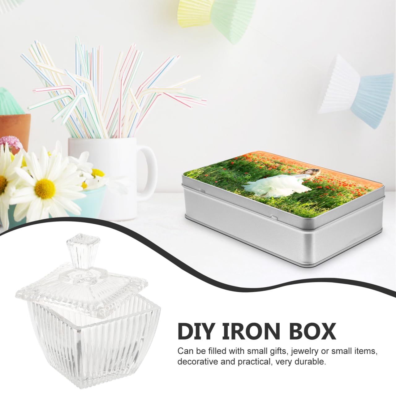 Sublimation Tin Box with Lid - Candy & Cake Storage Container for Home & Office