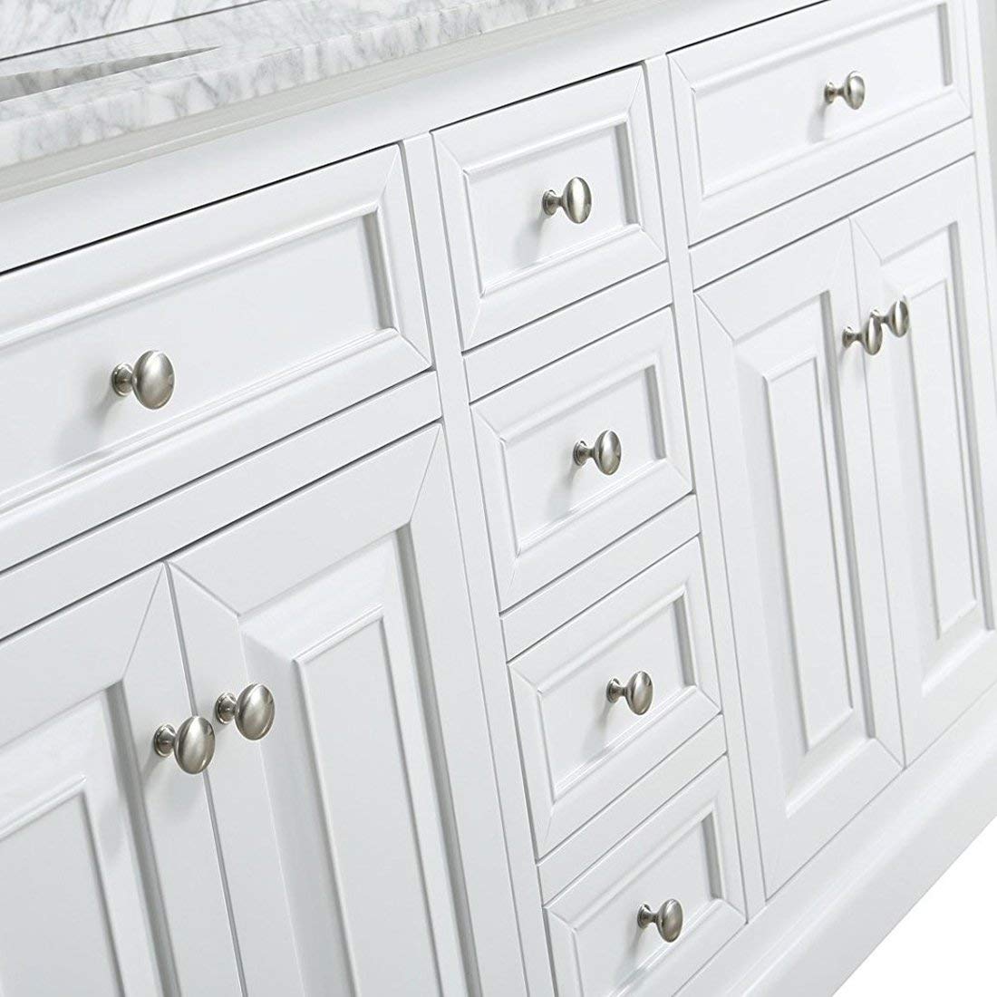 Modern Satin Nickel Cabinet Knobs 24-Pack - Kitchen & Dresser Hardware for Home Upgrade