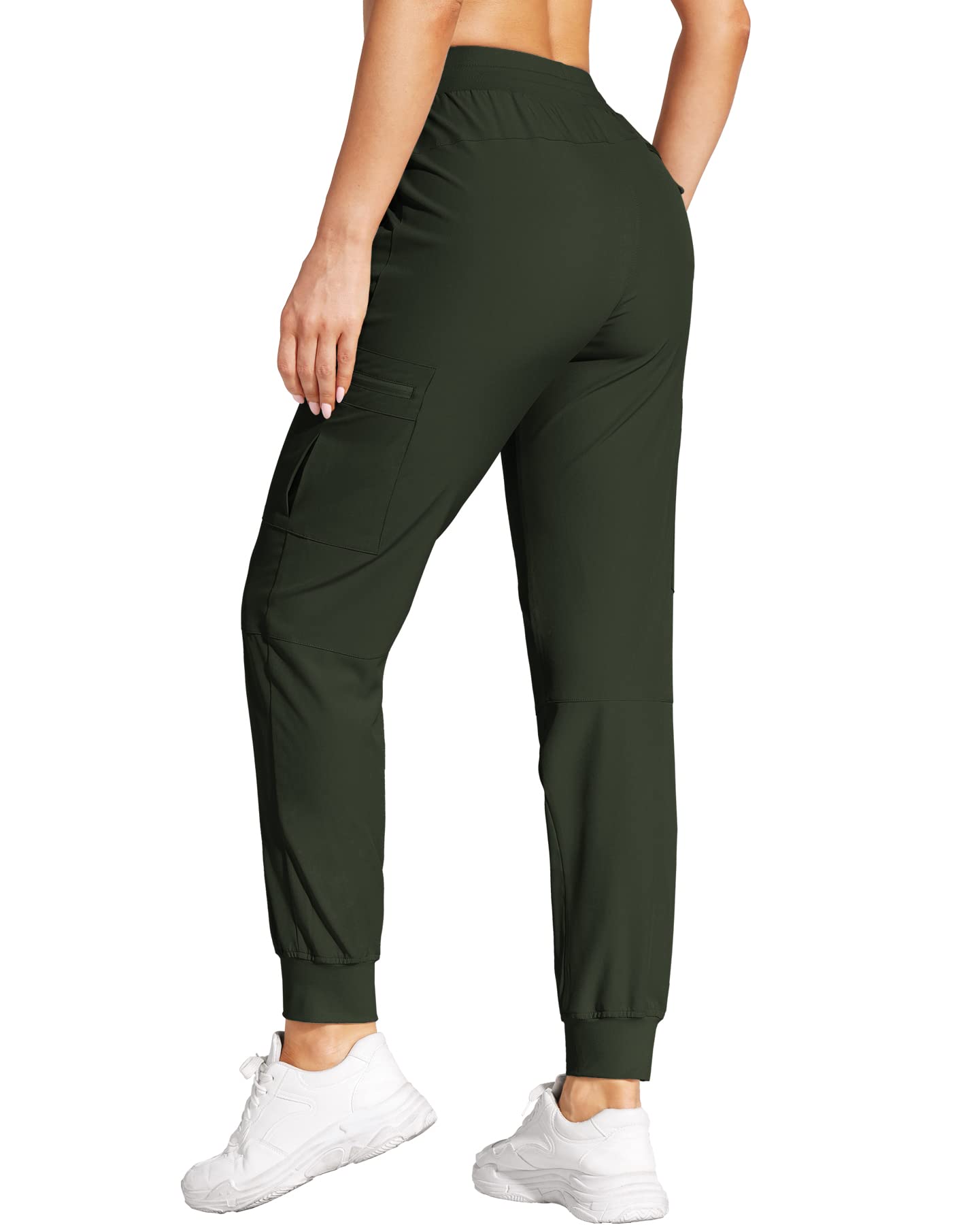 Women's Lightweight Quick-Dry Cargo Joggers - Water Resistant Hiking Pants with Zipper Pockets for Travel, Outdoor & Casual Wear | Perfect for Hiking, Camping, Gym & Everyday Comfort
