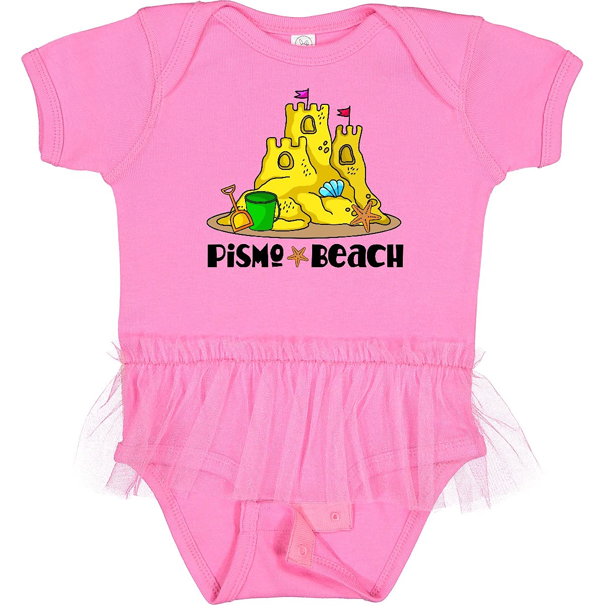 Inktastic Pismo Beach California Vacation Infant Tutu Bodysuit - Cute Baby Onesie for Beach Trips, Family Photos & Holiday Outfits