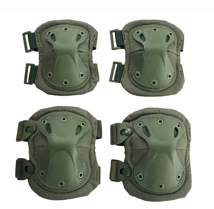 Unisex Tactical Knee and Elbow Pads Set - Camouflage Protective Gear for Hunting, Skating, Paintball & Extreme Sports - Durable Outdoor Armor for Men & Women