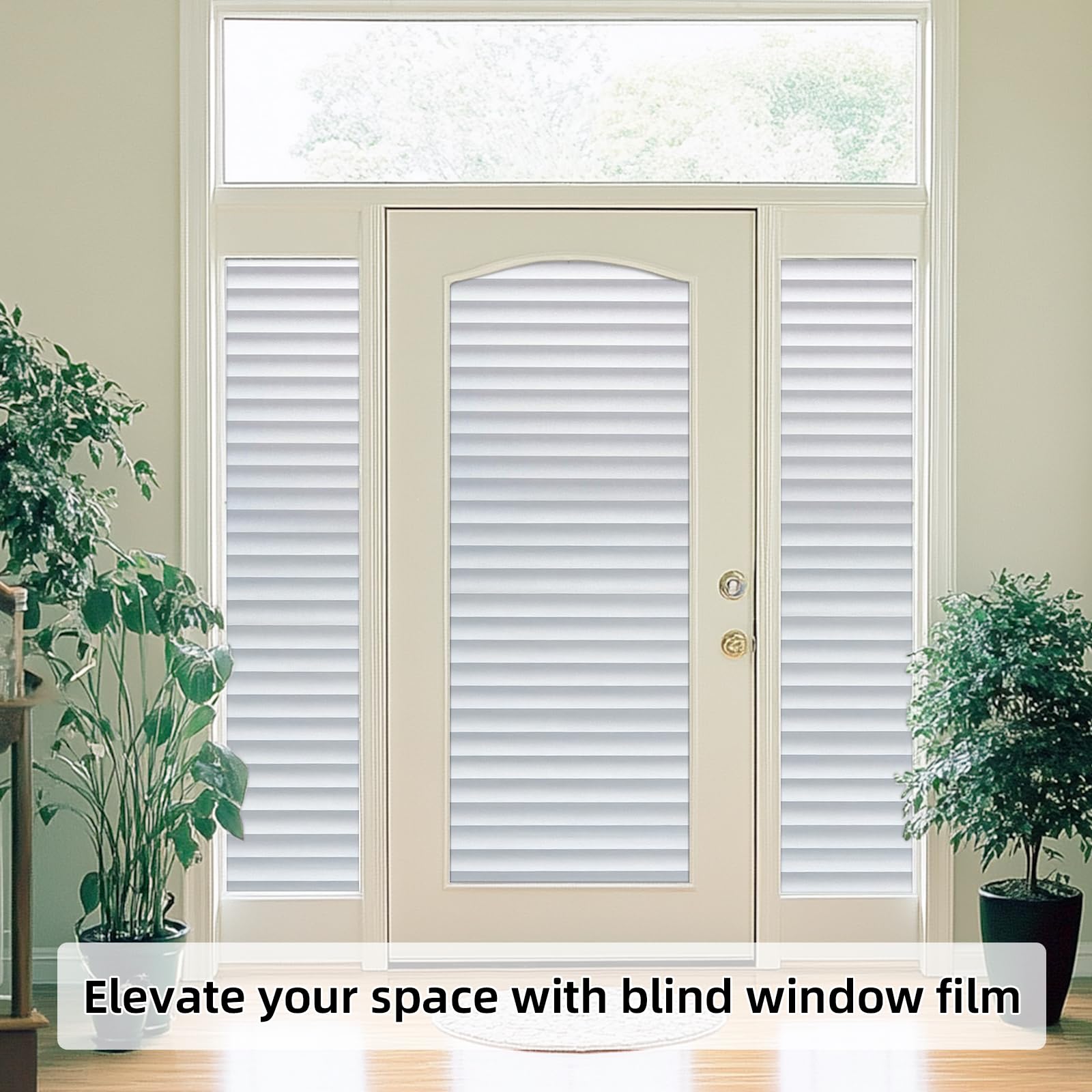 DUOFIRE Static Cling Window Film - No Glue Privacy Blinds Pattern, Anti-UV Glass Film for Bathroom, Bedroom & Living Room (11.8 x 47 Inch) | Perfect for Home Office, Nursery & Rental Apartments