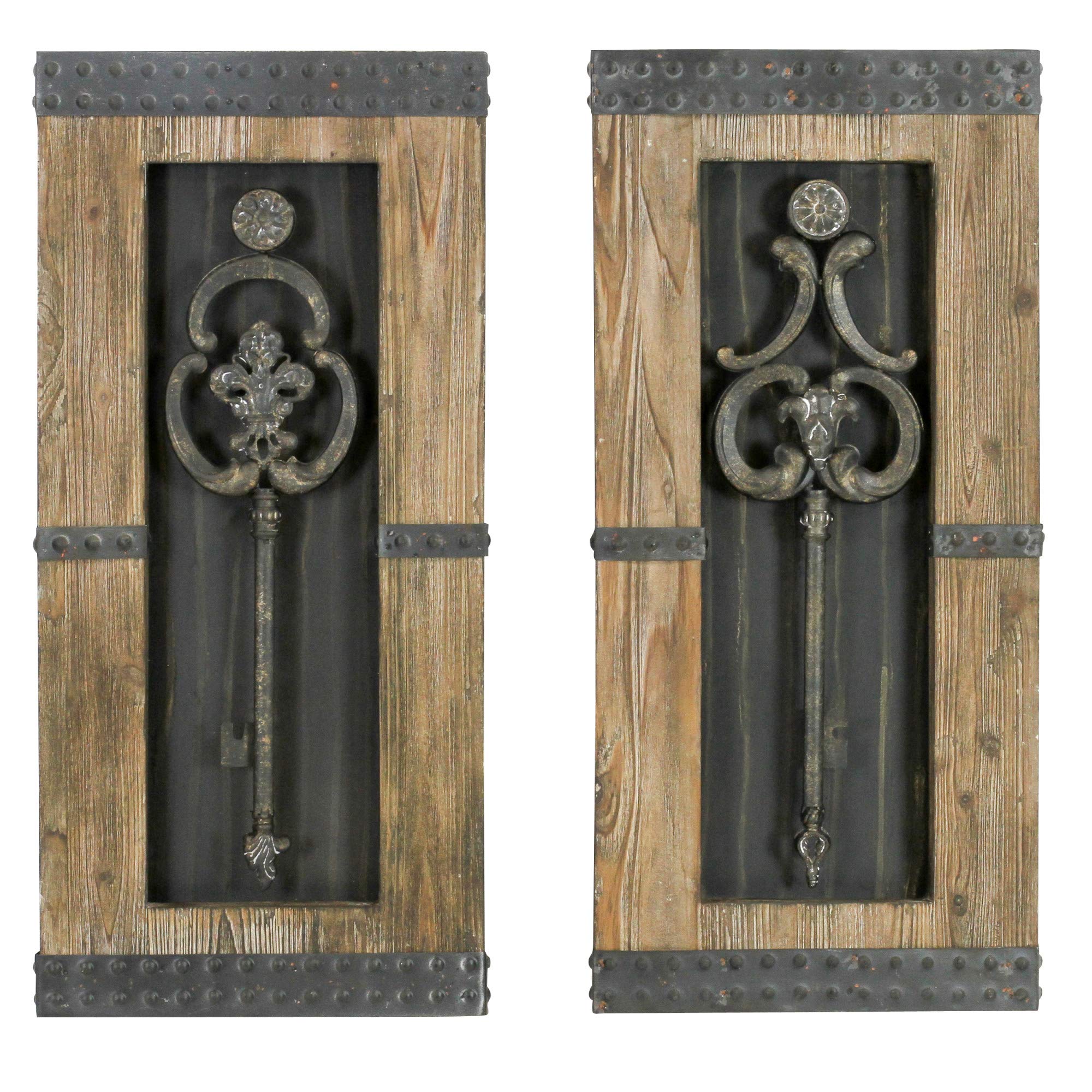 Vintage Antique Key Wooden Wall Art Decor - Rustic Home Decor for Living Room, Bedroom, or Entryway