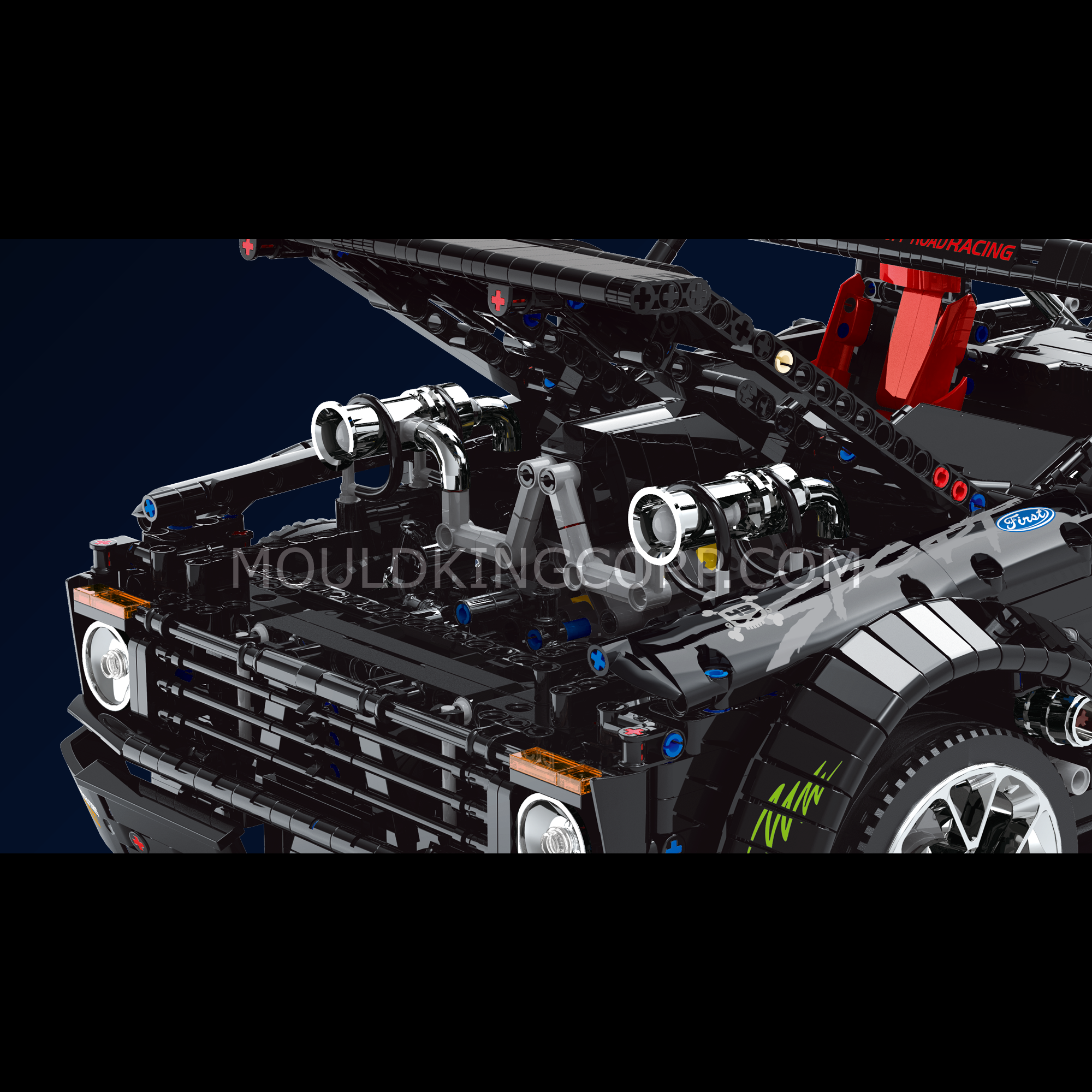 Mould King 13082S Remote Control Twin Turbo Muscle Car Building Kit - 3695 PCS STEM Toy for Adults & Teens | Perfect for Collectors, DIY Enthusiasts & Home Office Decor