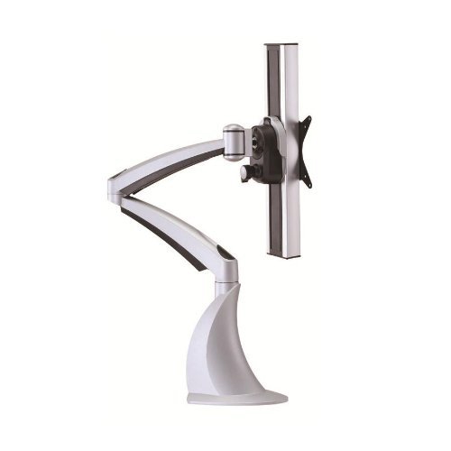 Mount-It! Adjustable Monitor Desk Mount - Full Motion Swivel & Tilt Stand with Quick Release Arm & Grommet Base for Single Screen (22-35 Inch) - Perfect for Home Office, Gaming Setup & Workspace Ergonomics