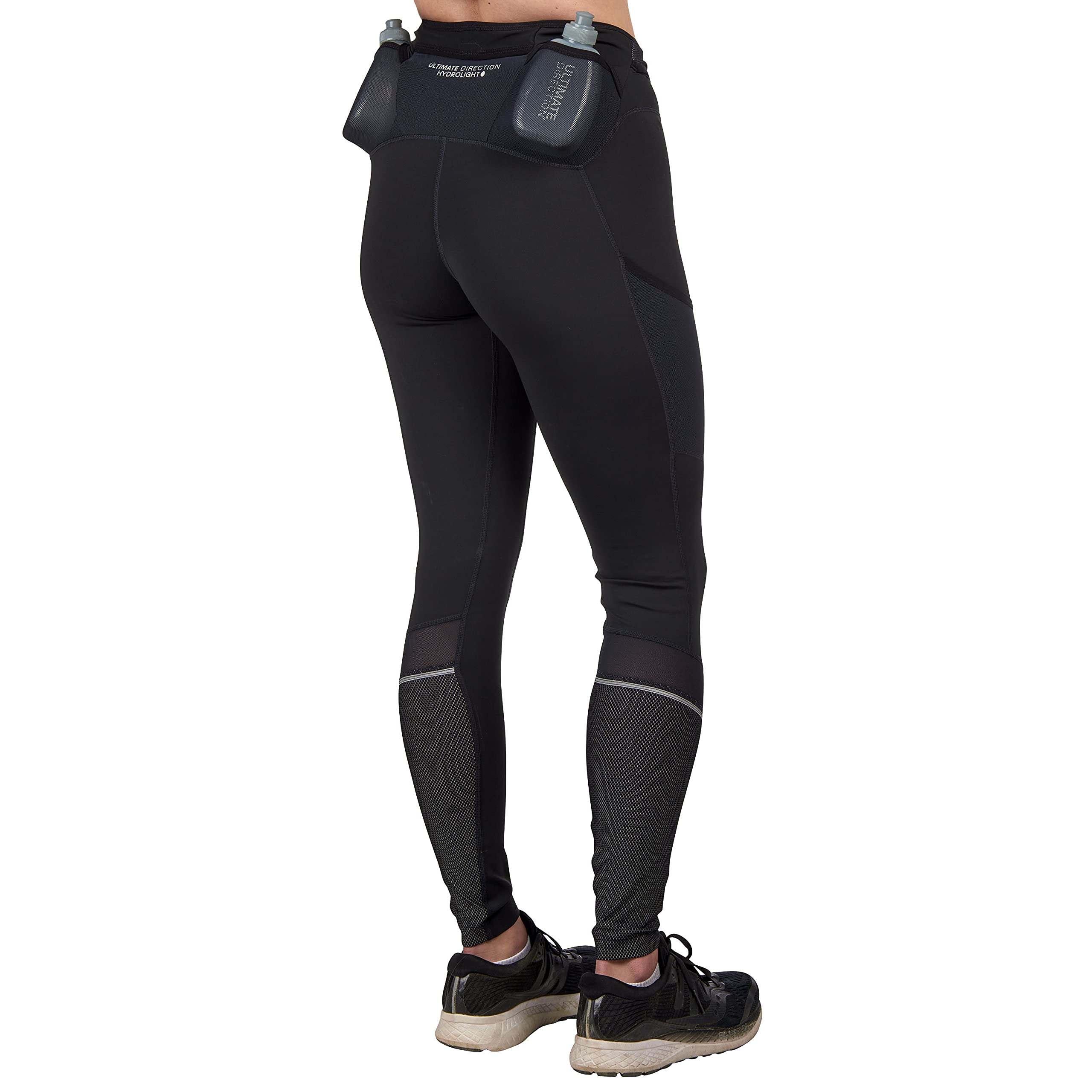 Ultimate Direction Women's Hydro Performance Running Tights with Pockets & Water Bottles - Moisture-Wicking, High Waist Yoga Leggings for Running, Hiking & Gym Workouts