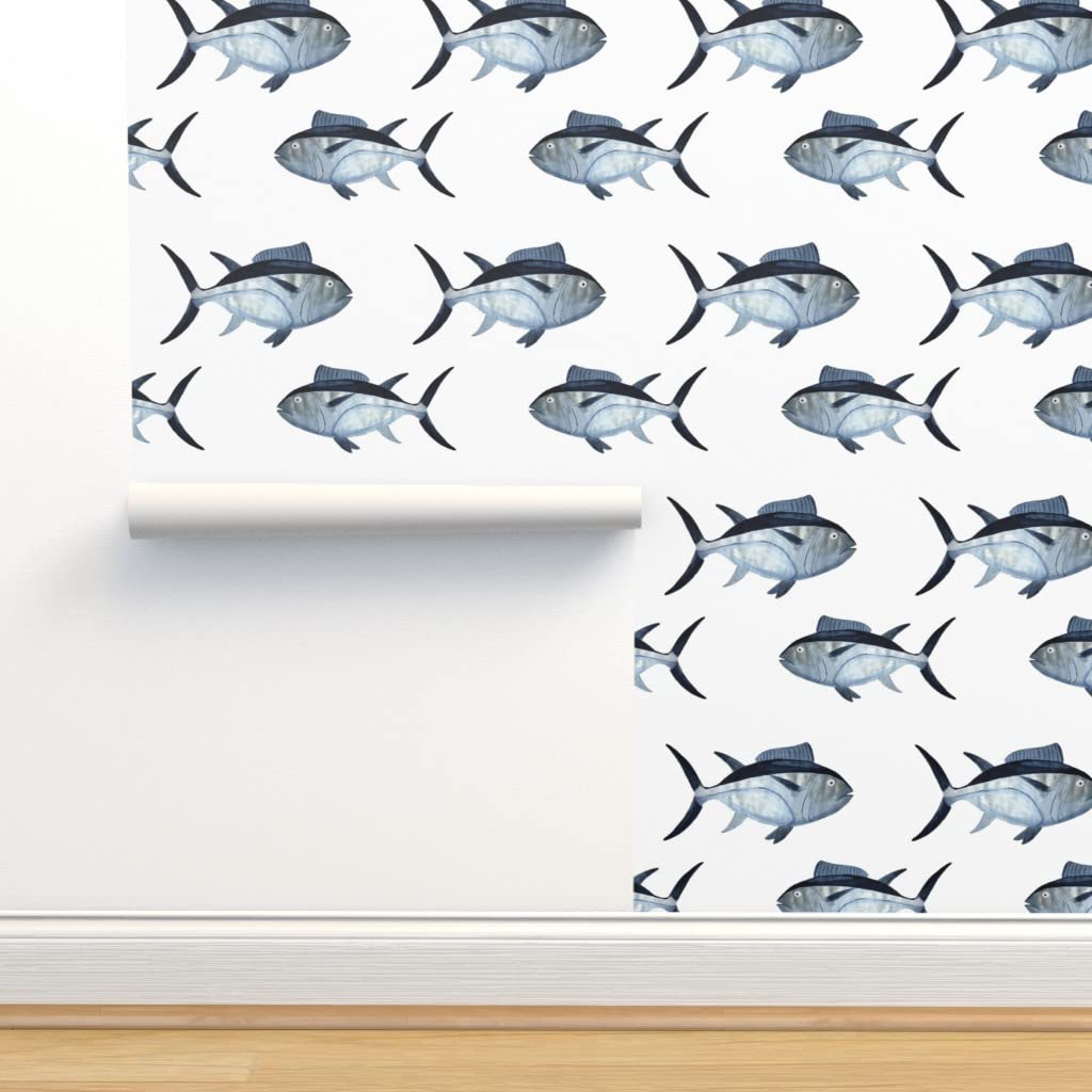 Premium Commercial Grade Wallpaper - 27ft x 2ft Fish Ocean Nautical Sea Animal Design | Waterproof & Peel-and-Stick | Perfect for Bathroom, Bedroom, and Living Room Decor
