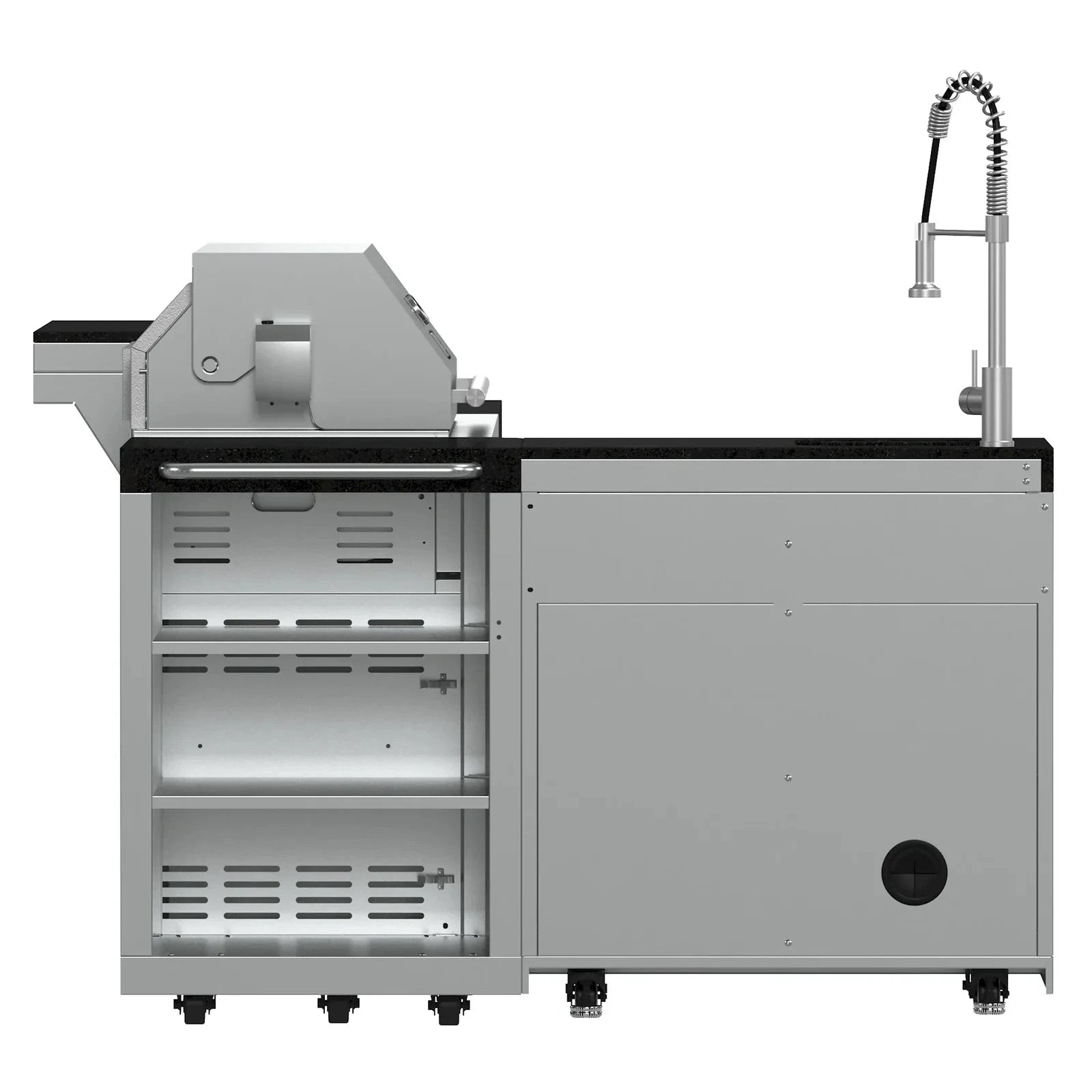 Forno Bulnes FODKT2520BLK Outdoor Kitchen Grill - Premium Stainless Steel BBQ Island for Backyard, Patio & Poolside Cooking | Perfect for Entertaining & Outdoor Dining