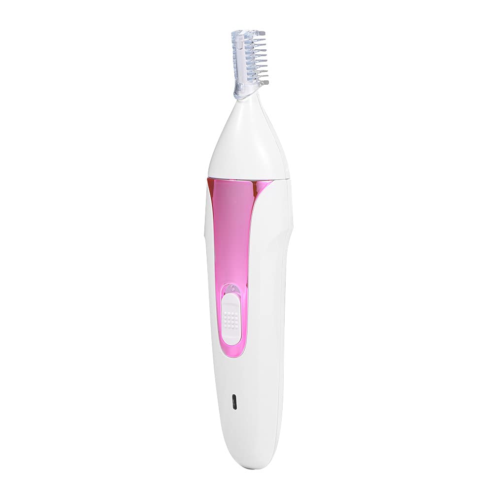5-in-1 Electric Shaver for Women - Rechargeable Hair Trimmer with Detachable Heads for Face, Eyebrow, Nose, Ear & Body | Painless Epilator & Razor | Perfect for Travel, Gym & Daily Grooming (Pink)