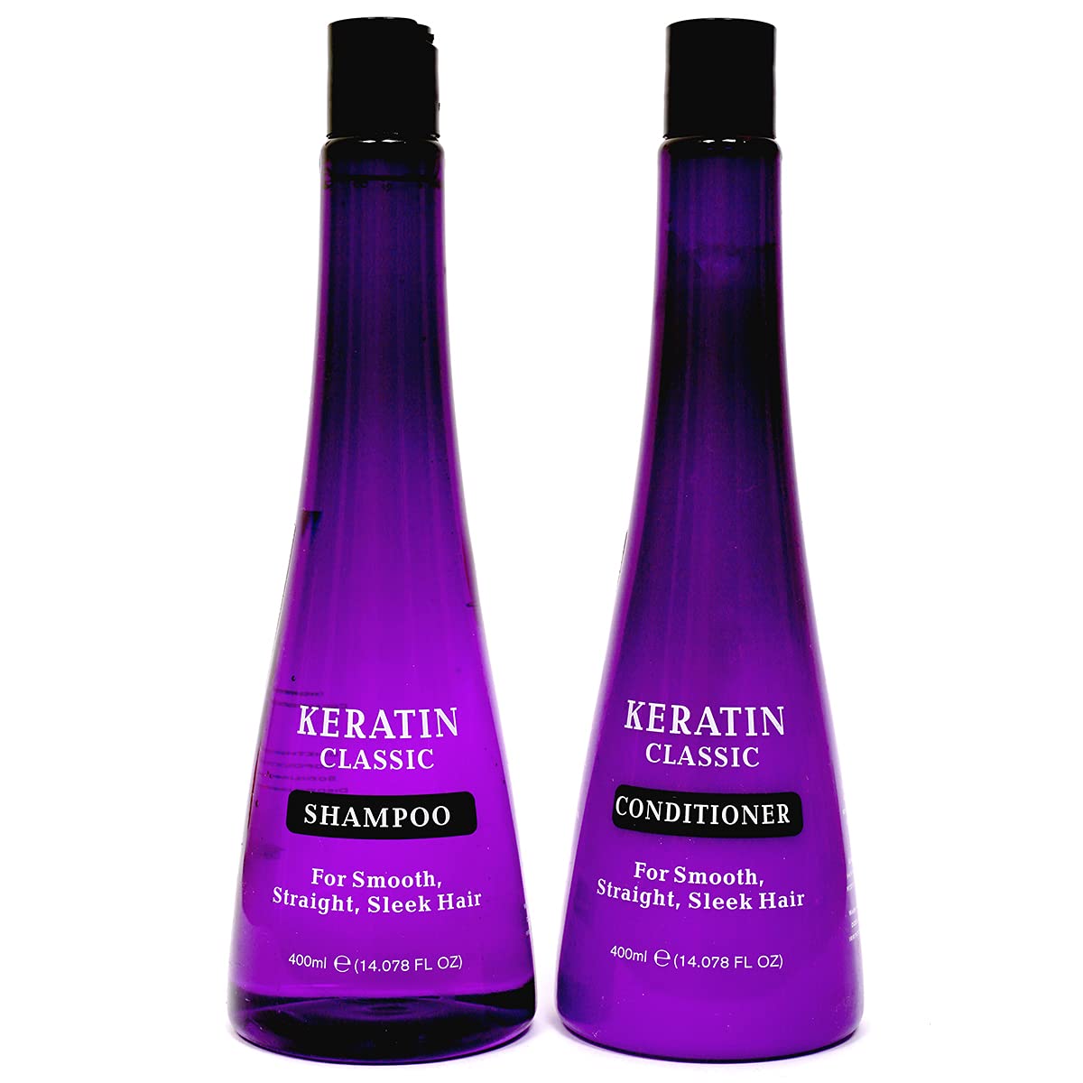 Keratin Classic Xpel Keratin Shampoo & Conditioner Set - 400ml for Smooth Straight Sleek Hair - All Hair Types - Salon Quality Hair Care for Daily Use & Professional Styling