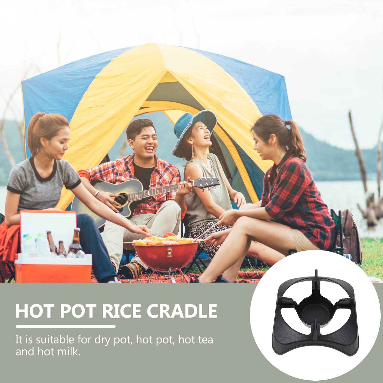 1pc Universal Alloy Hot Pot Cradle - Durable Gas Hob Pot Seat for Rice, Dry Pot & Party Use | Perfect for Hotels, Restaurants & Home Cooking