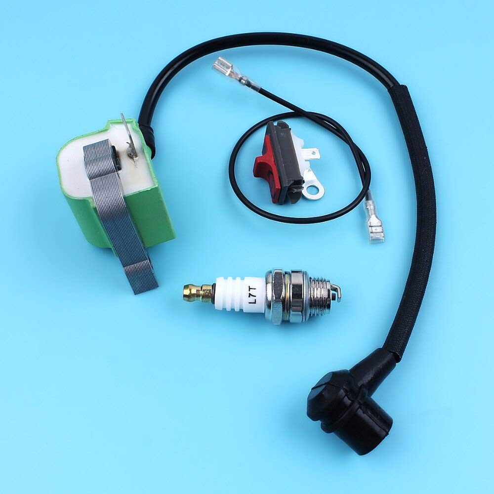 Husqvarna Chainsaw Ignition Coil & Kill Stop Switch Spark Plug - Compatible with 50 51 55 61 254 257 261 262 266 268 272 Models - Perfect for Chainsaw Maintenance & Engine Repair