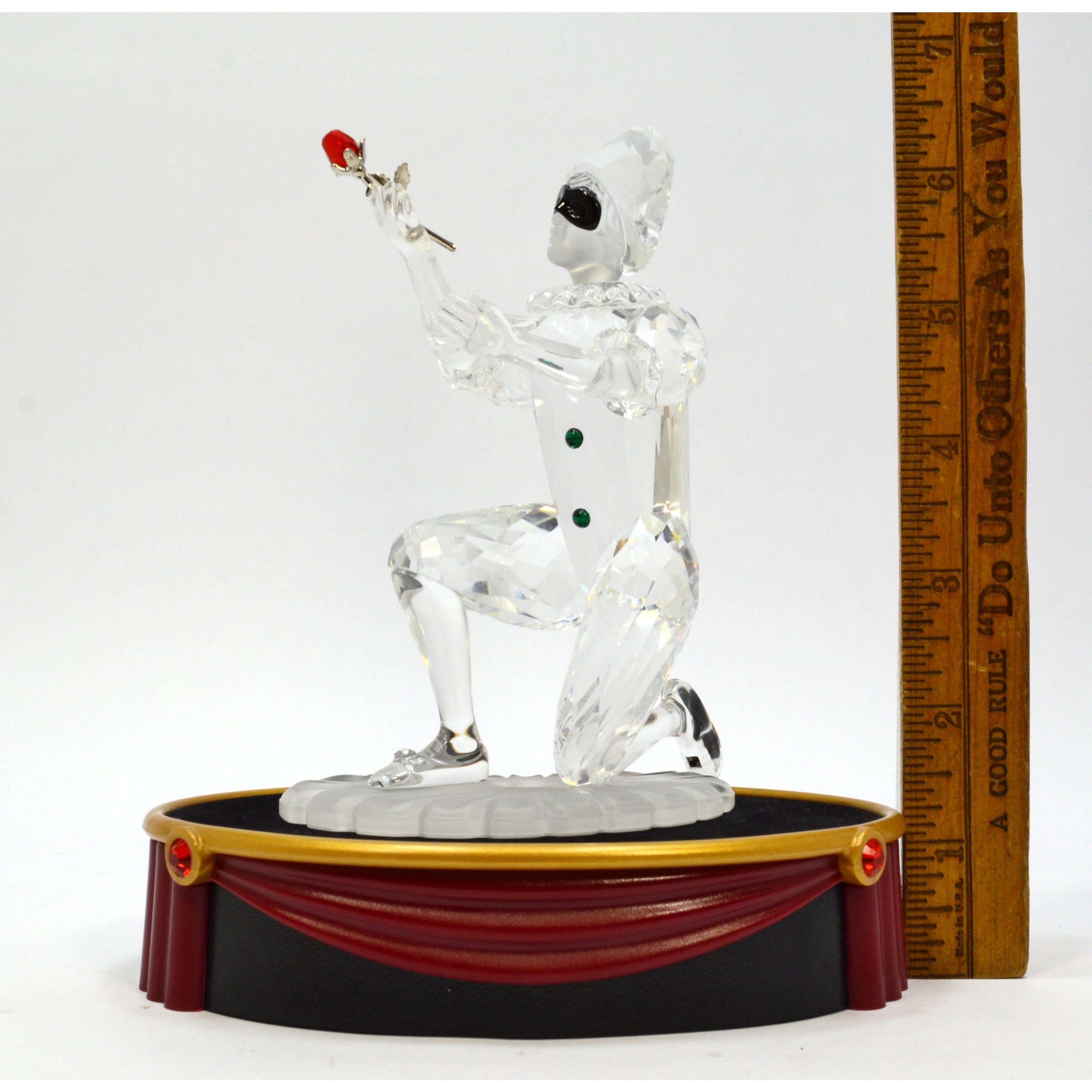 2001 Swarovski Crystal Figurine with Stand - Masquerade Harlequin #254044 in Original Box | Collectible Home Decor & Gift for Special Occasions