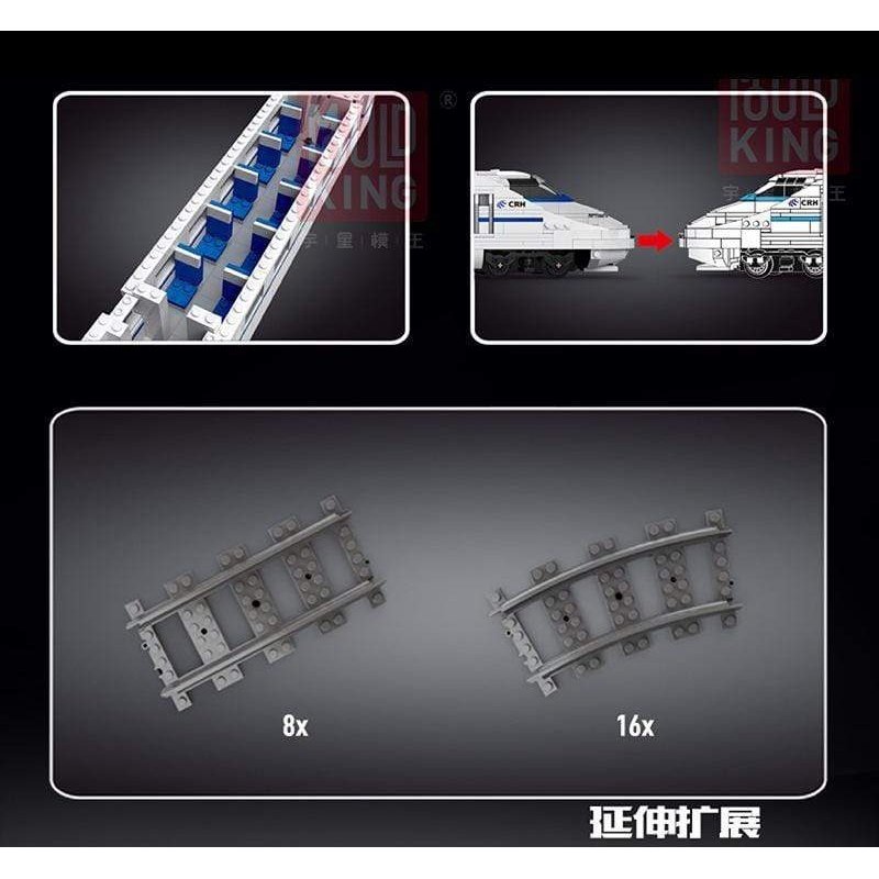 Mould King 12002 World Railway: CRH2A High-Speed Train Dining Car Building Blocks Set - Perfect for Train Enthusiasts & Model Collectors | Great Gift for Kids & Adults | Play, Display & Educational Scenes