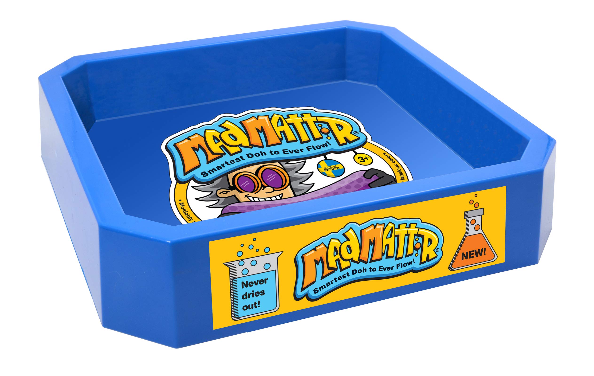 Relevant Play Portable Kids Play Tray for Sand, Dough & Toys - Blue | Non-Slip Activity Tray for Toddler Sensory Play, Arts & Crafts, Mess-Free Snack Time | Perfect for Home, Preschool & Travel Use