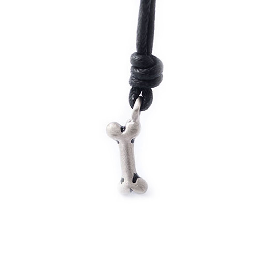 Puppy Bone Silver Pewter Charm Necklace Pendant - Cute Dog Lover Jewelry Gift for Women & Girls - Perfect for Birthdays, Valentine's Day & Pet Lovers