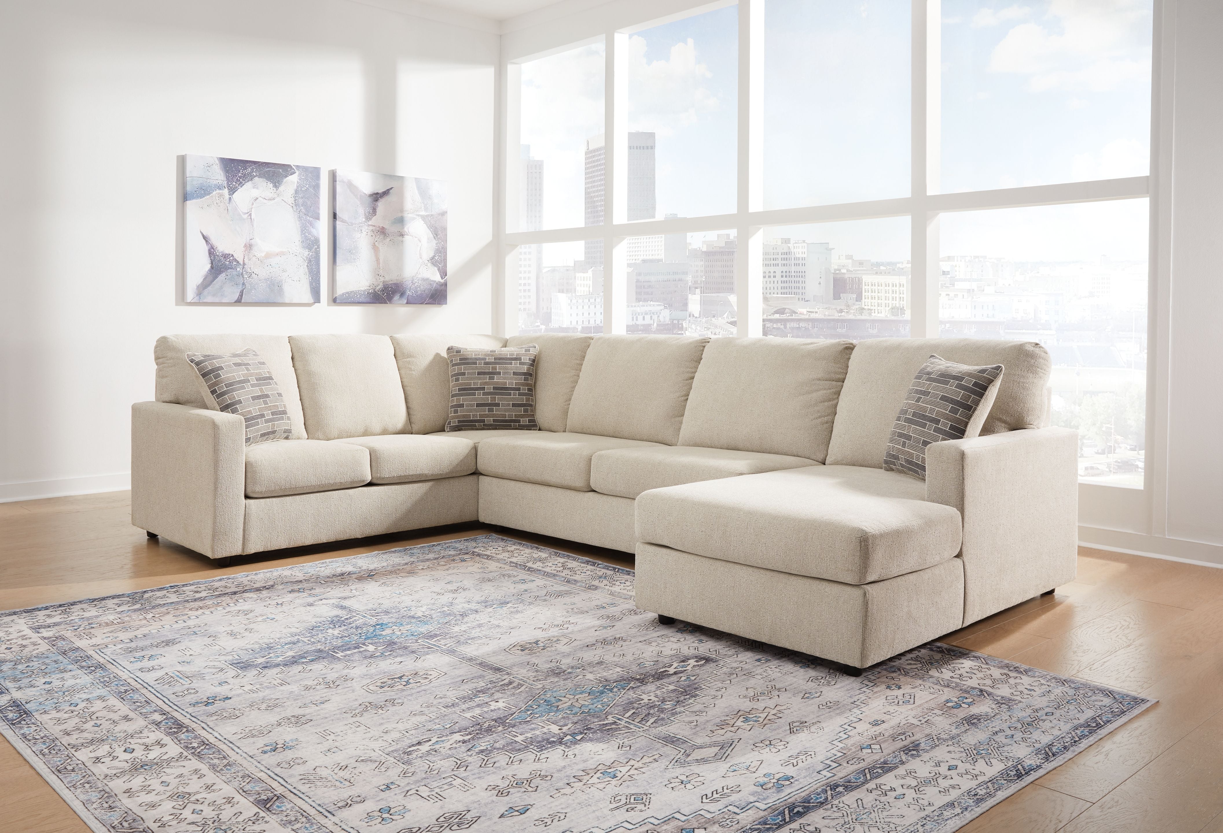 Edenfield Modern Living Room Set - 3-Piece Sofa & Loveseat with Coffee Table - Perfect for Small Spaces & Apartments