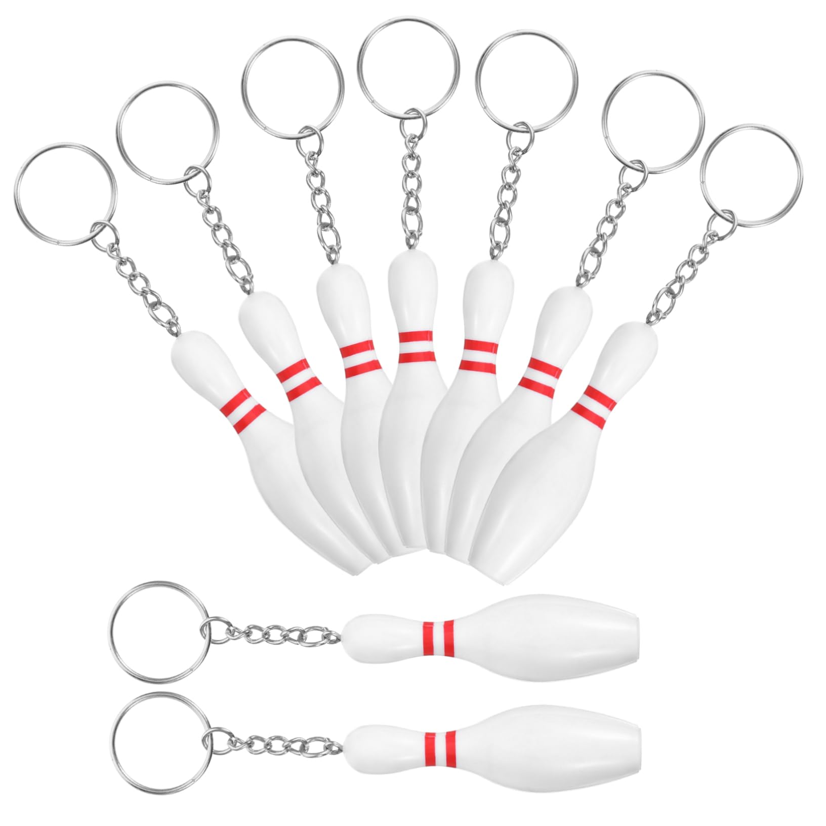 WESIEVYA Bowling Keychains - Stylish Keyring Pendant for Teens, Perfect for Bag Hanging Decoration, Sports Enthusiasts Gift, Ideal for Bowling Fans and Everyday Use