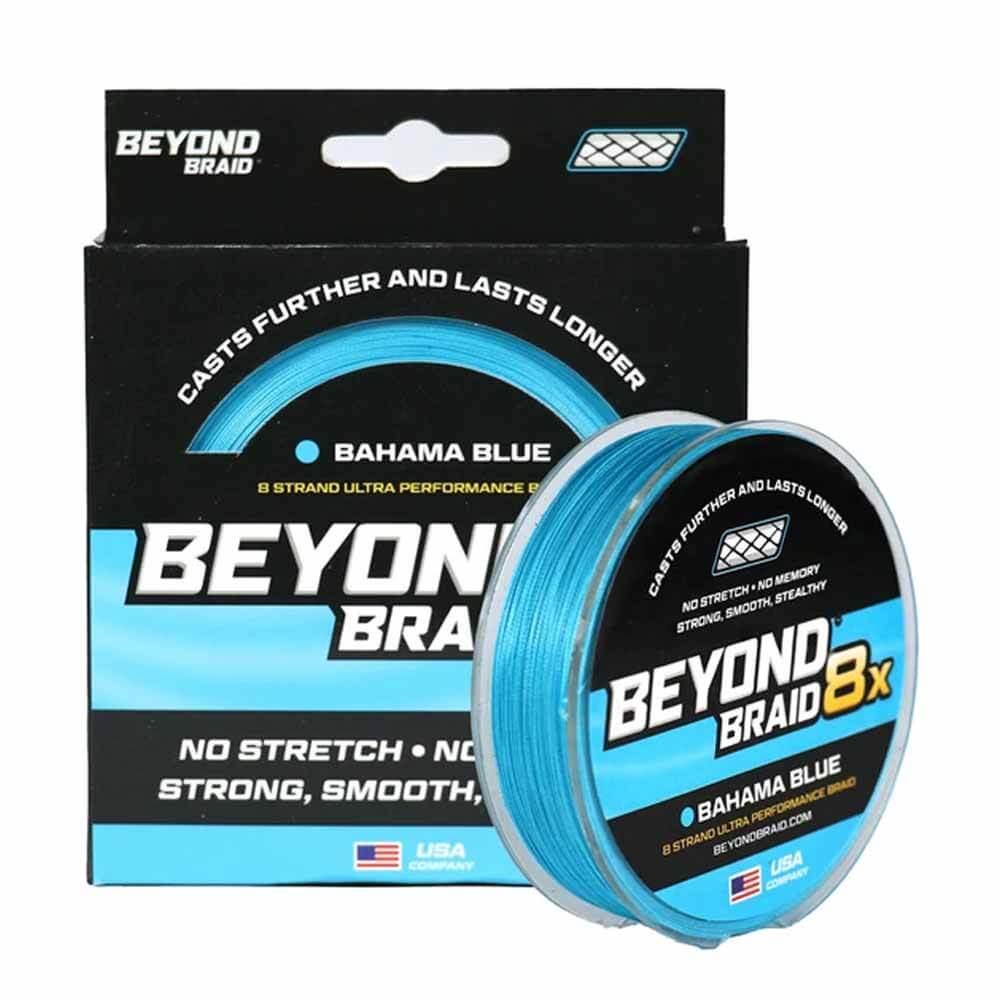 Beyond Braid Blue 8X Strands 300Yds - Premium Fishing Line for Saltwater & Freshwater - Ideal for Bass, Trout & Offshore Fishing