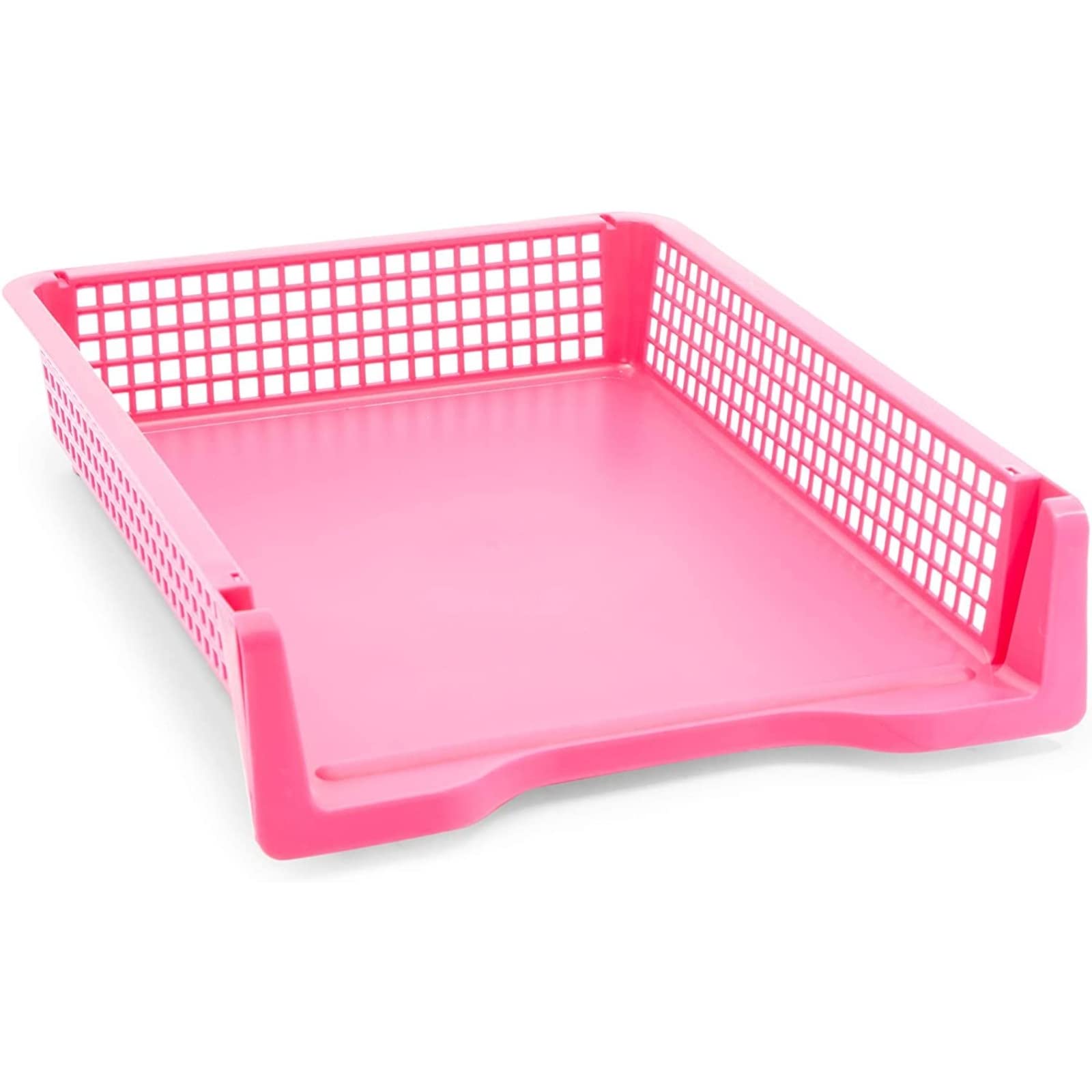 Set of 6 Rainbow Plastic Turn-in Trays for Teachers - Colorful Classroom & Office Paper Organizers (10x3x13 Inch) - Perfect for Homework Collection, Student Assignments & Desk Organization