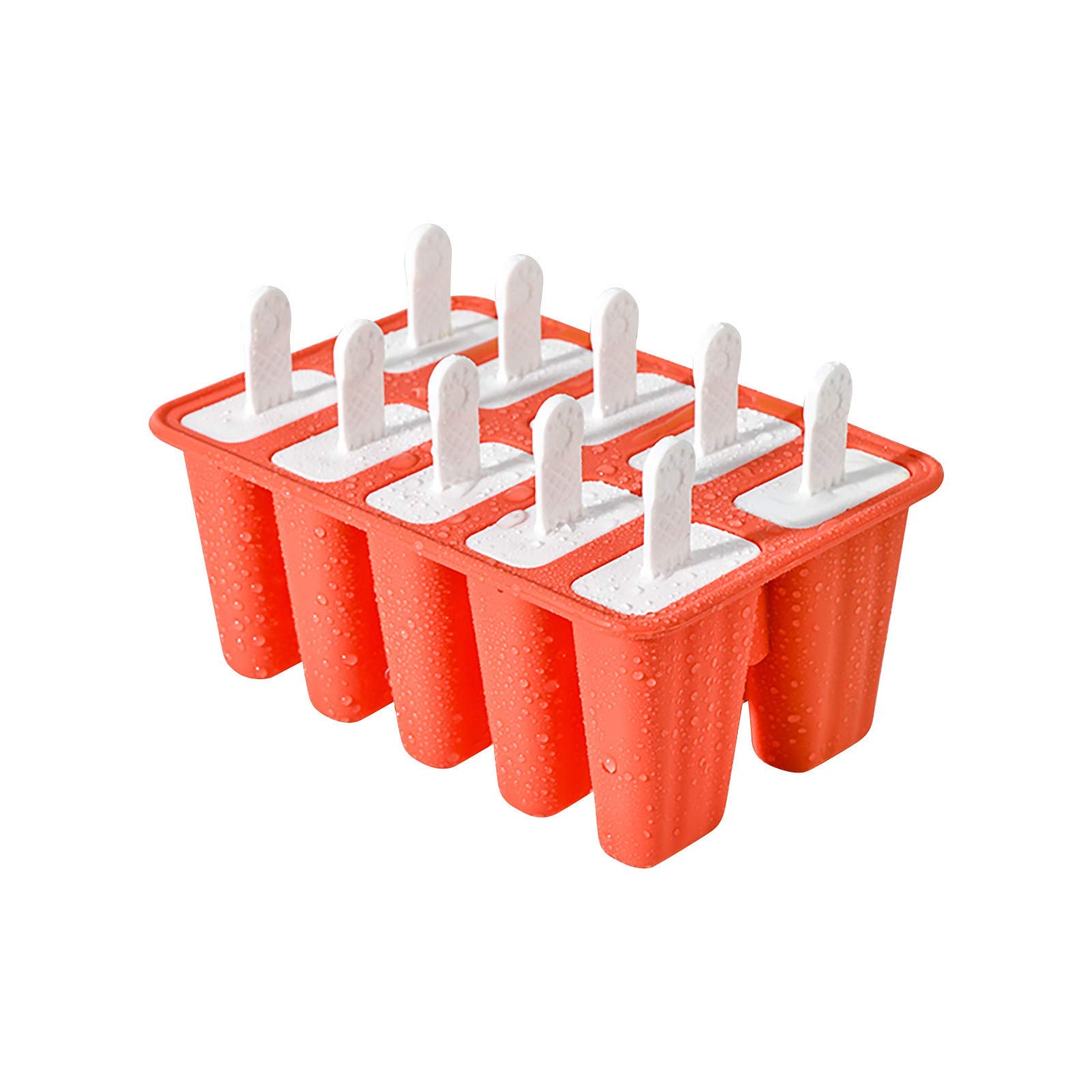 Premium 10-Cavity Silicone Popsicle Molds Kit with Reusable Sticks - BPA-Free Ice Pop Maker for Kids & Adults - Perfect for Summer Treats, DIY Frozen Desserts, and Healthy Snacks at Home