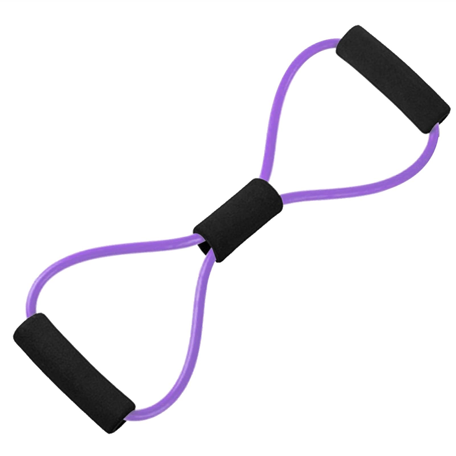 ONGHAHYIS 8-Word Chest Expander - Yoga Resistance Bands, Rope Workout Equipment for Muscle Fitness & Strength Training - Elastic Exercise Bands for Home Gym, Sports & CrossFit (Purple) - Perfect for Full-Body Workouts, Stretching & Physical Therapy