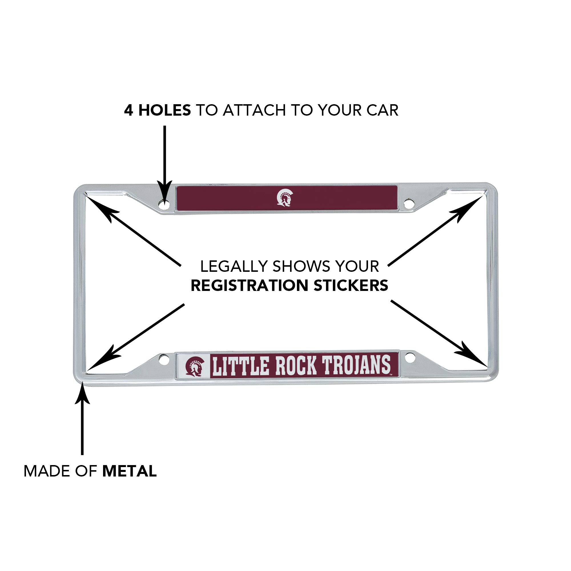 University of Arkansas at Little Rock Trojans Metal License Plate Frame - Desert Cactus Design Car Accessories for Front or Rear - Perfect for Alumni, Fans & Game Day Spirit