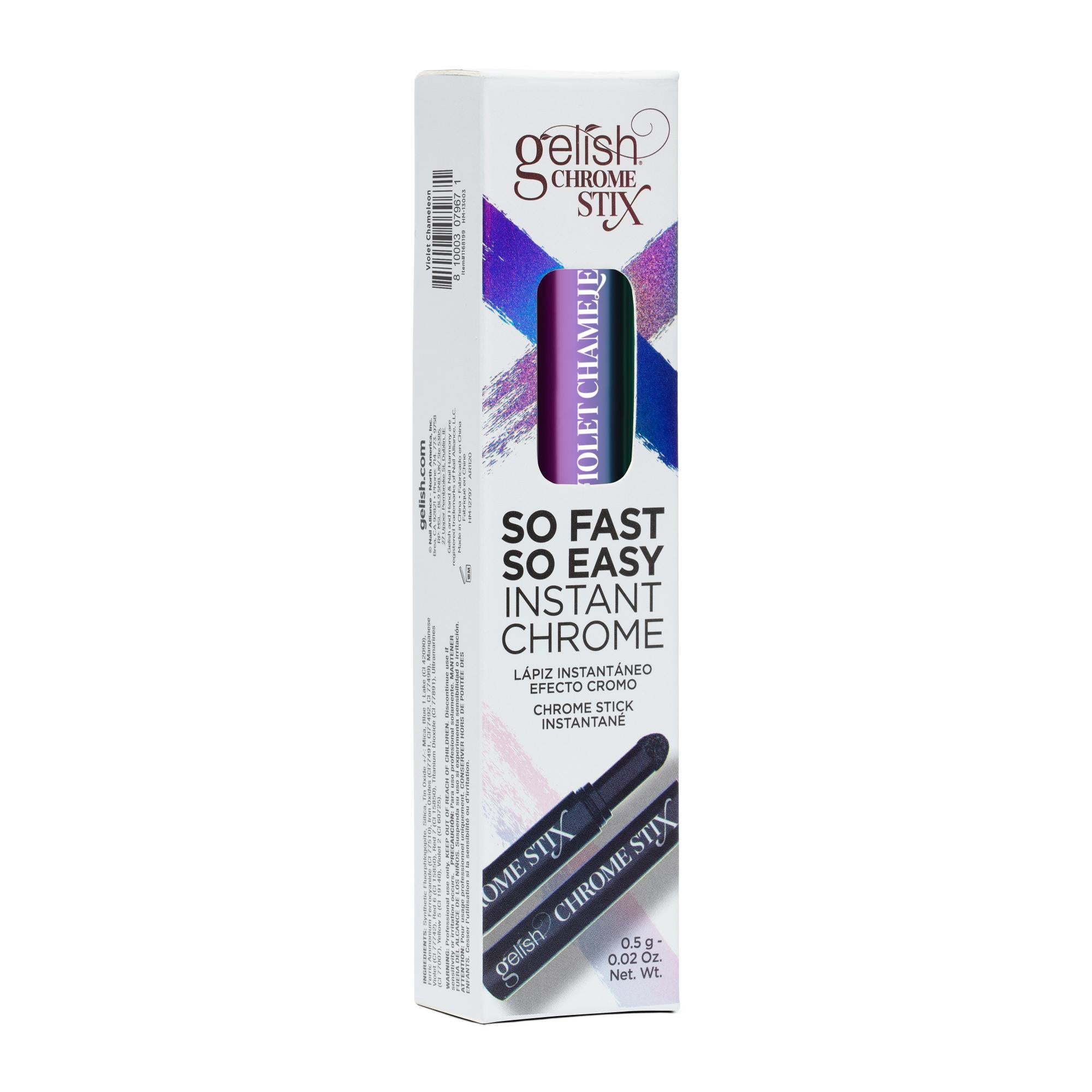 Gelish Chrome Stix Nail Polish - Violet Chameleon Metallic Shine, 0.17 oz | Long Lasting Gel Nail Polish for Salon & Home Manicure | Perfect for Parties, Weddings & Special Occasions
