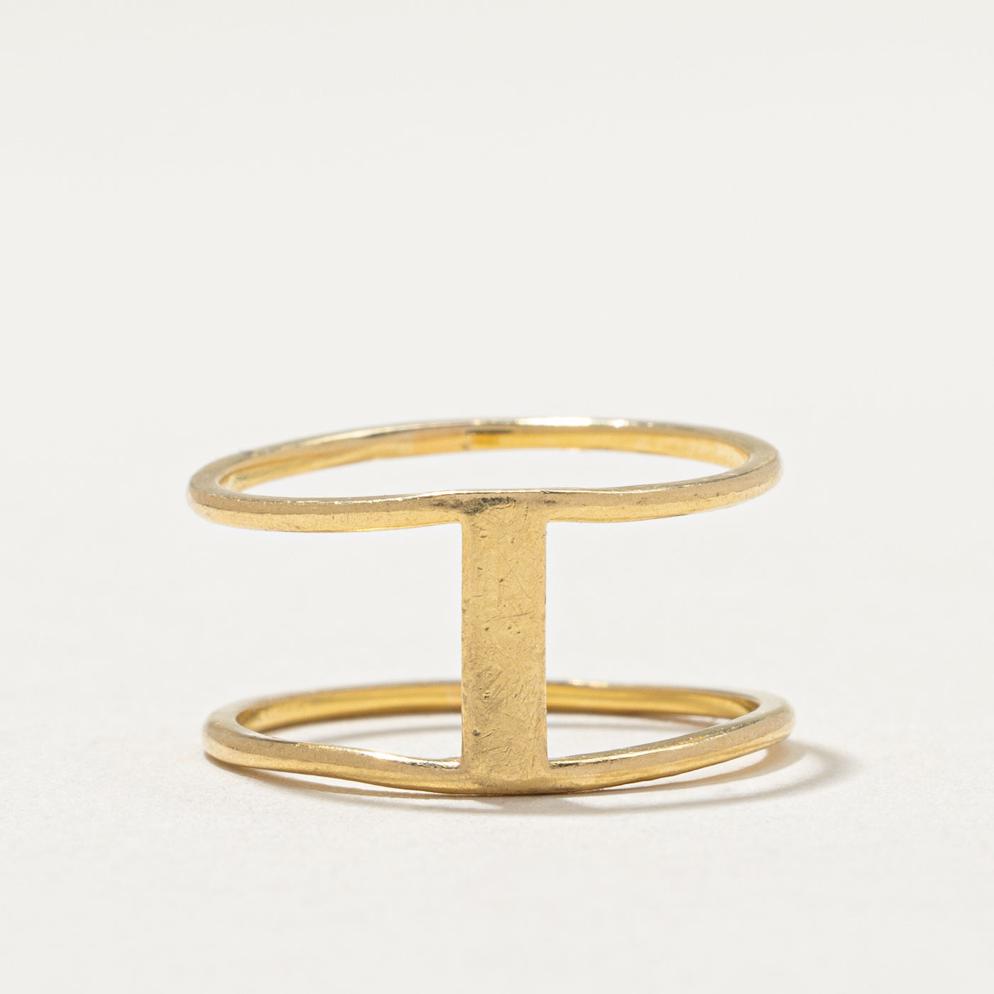 18K Yellow Gold Layered Double Band Ring - Size 5.75 | Elegant Stackable Wedding Band, Anniversary Gift for Her, Perfect for Everyday Wear & Special Occasions