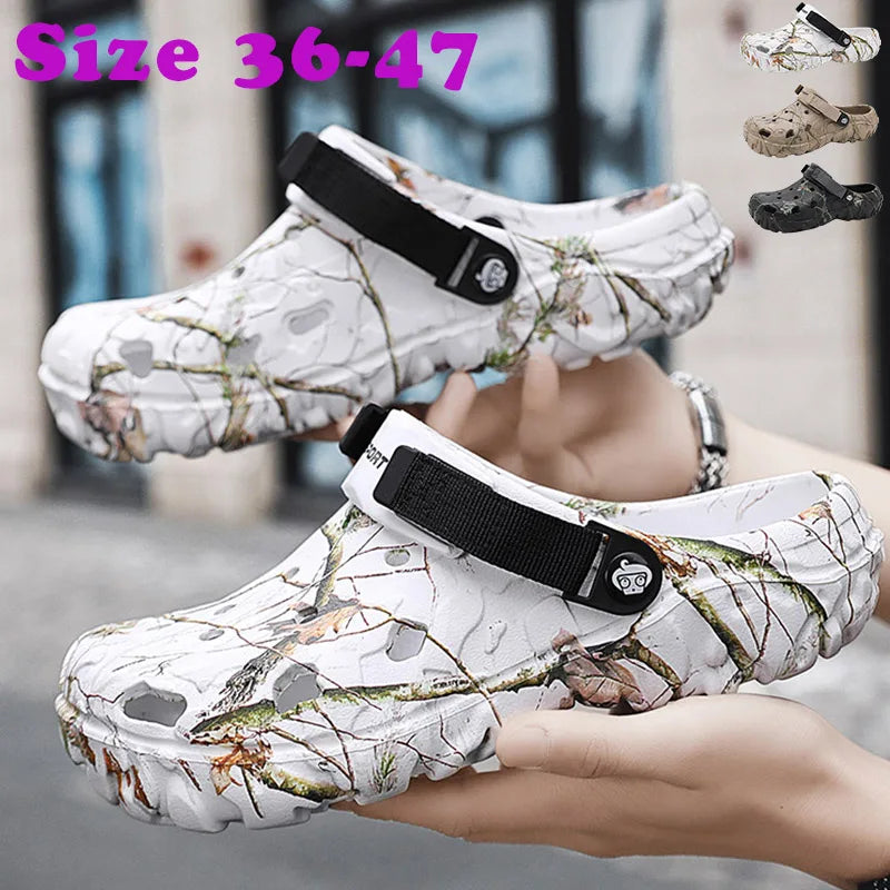2024 New Summer Men's Outdoor Garden Clogs - Comfortable Casual Luxury Sandals & Soft Home Slippers for Men (Sizes 40-45) | Perfect for Backyard, Poolside & Indoor Relaxation