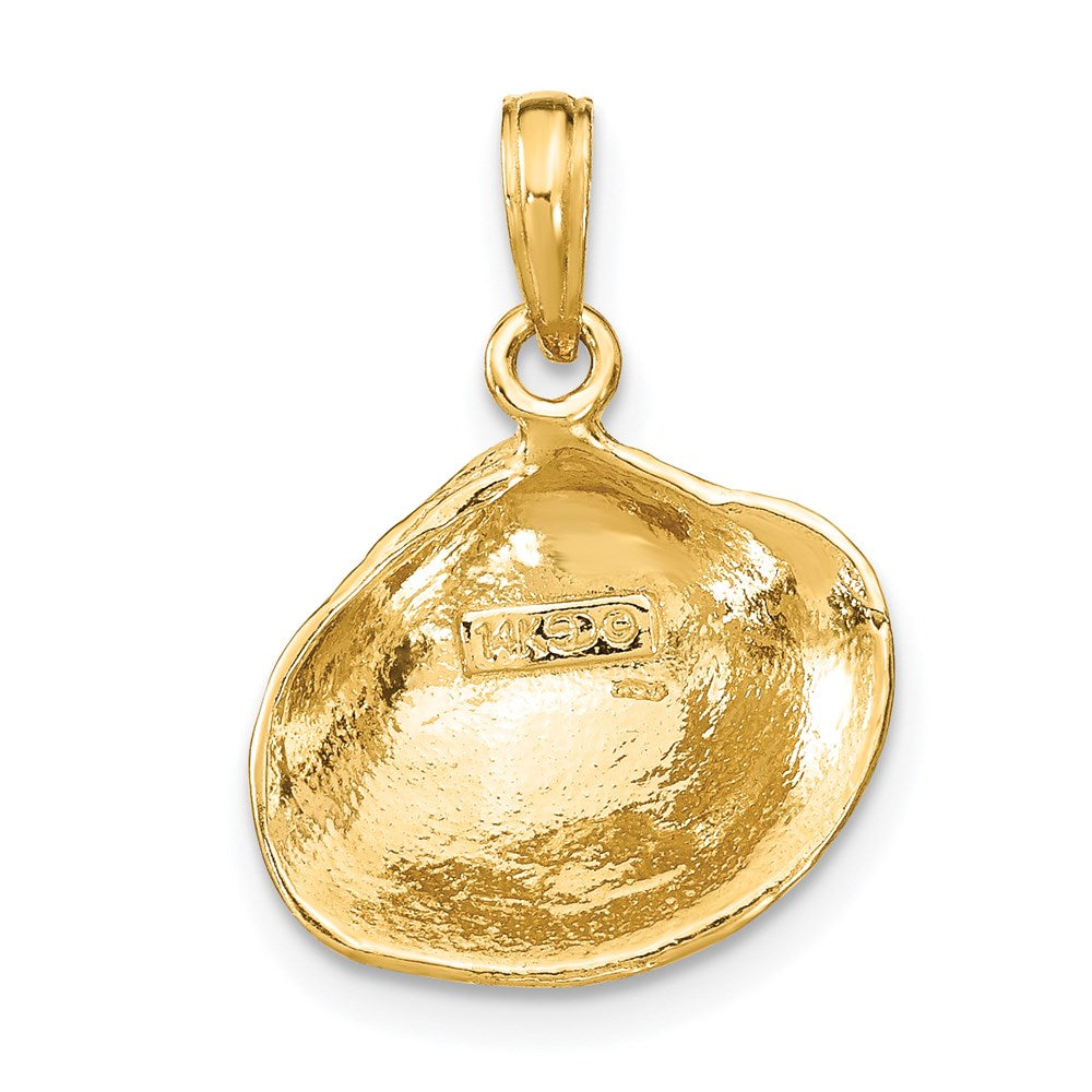 14K Gold Medium Clam Shell Pendant Necklace - Elegant Beach Jewelry for Women, Perfect for Summer Vacation & Boho Style Outfits